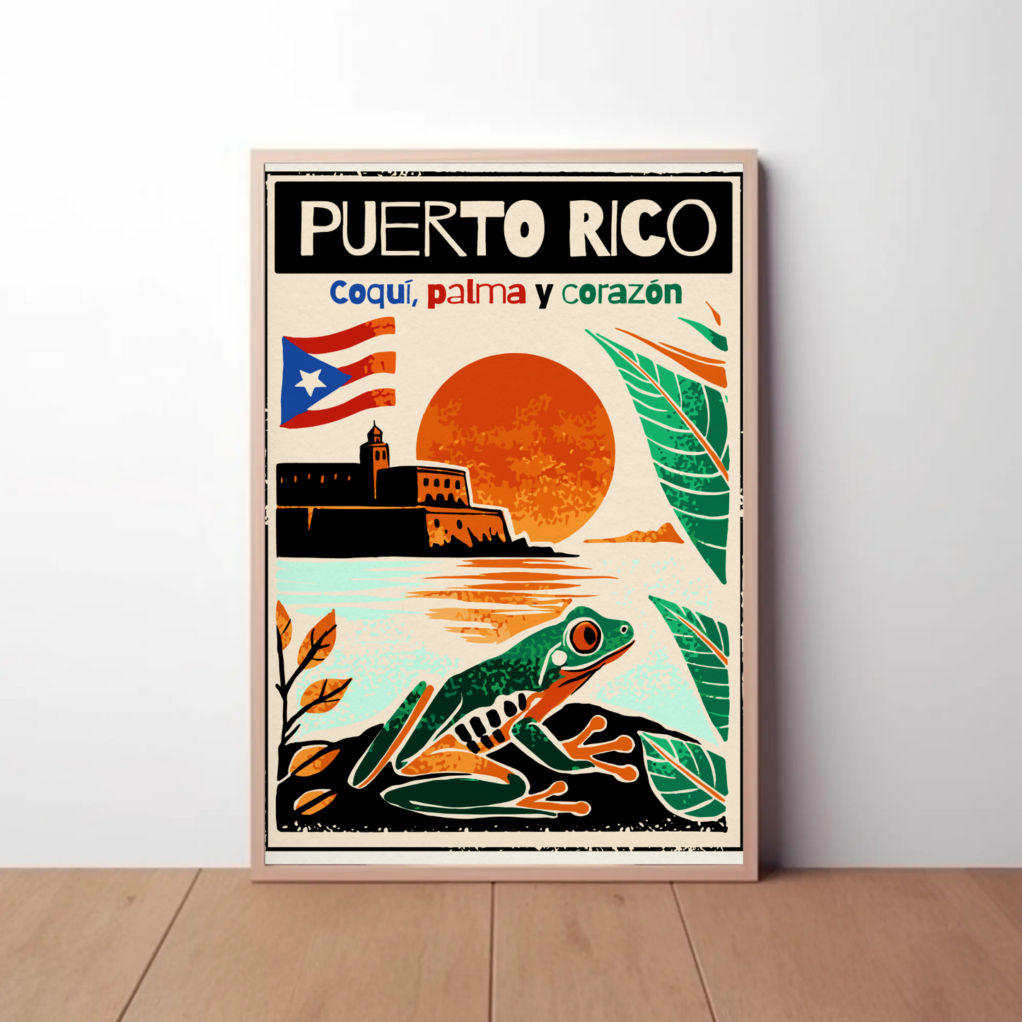 Vintage Poster Puerto Rico Coqui