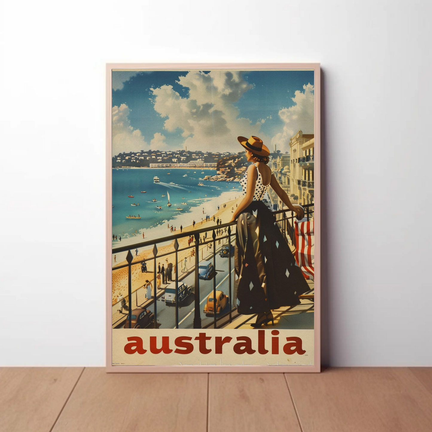 Vintage Travel Poster - Australia Balcony View