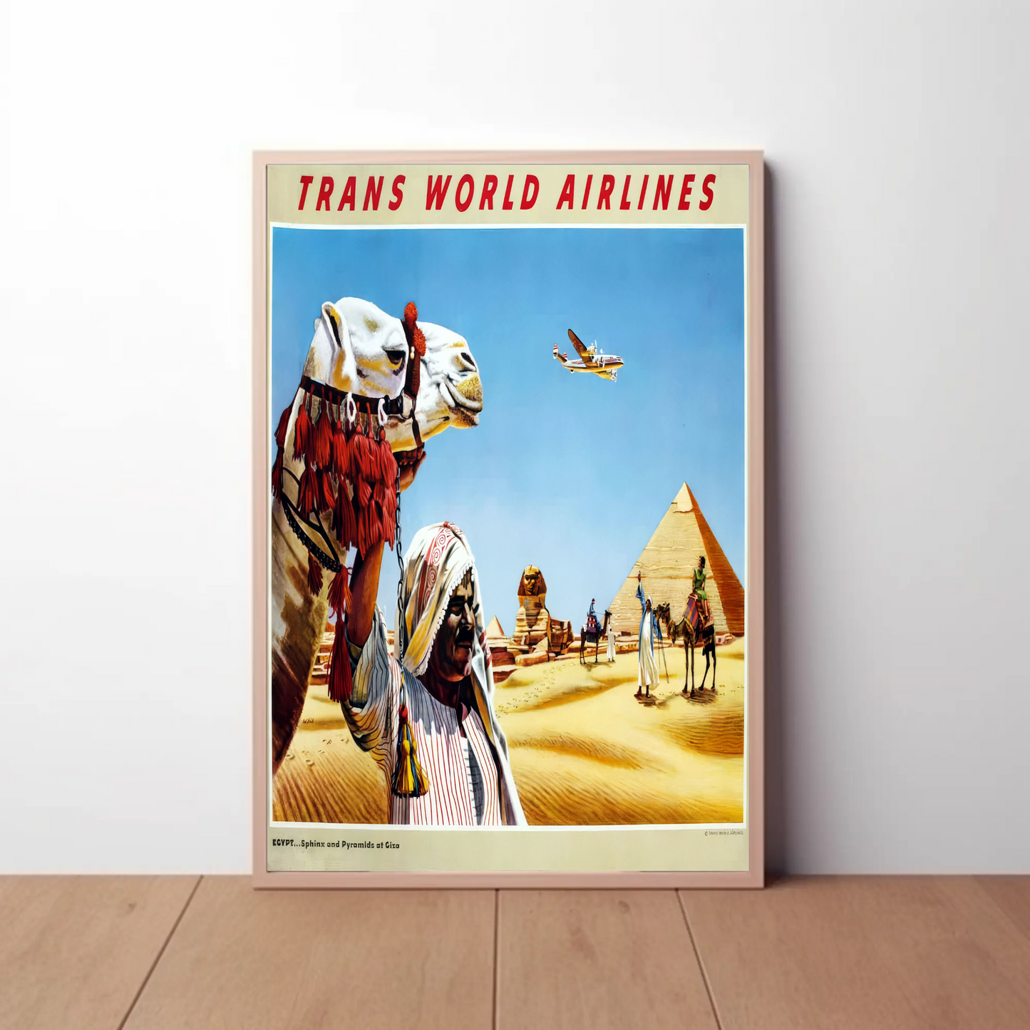 Trans World Airlines Egypt Vintage Poster