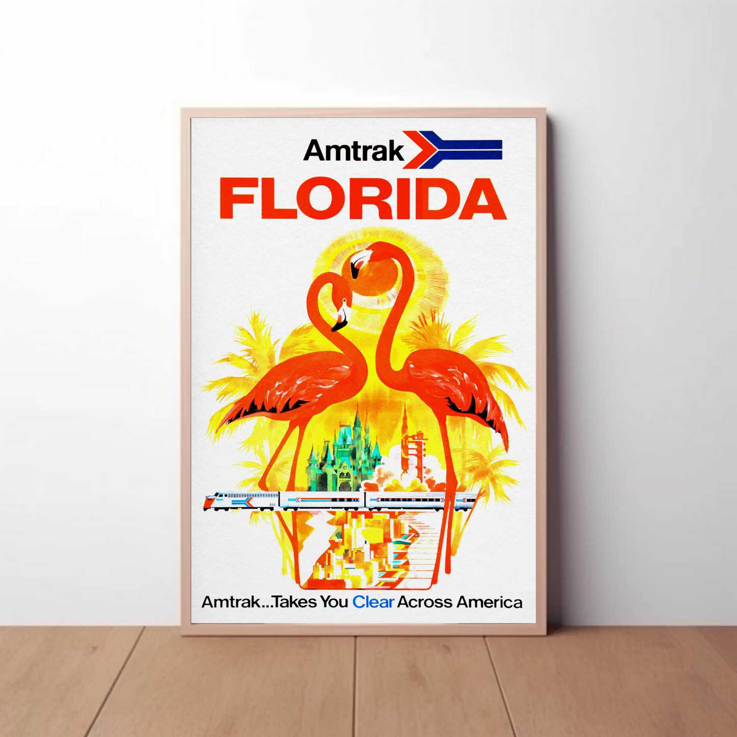 Amtrak Florida Vintage Poster