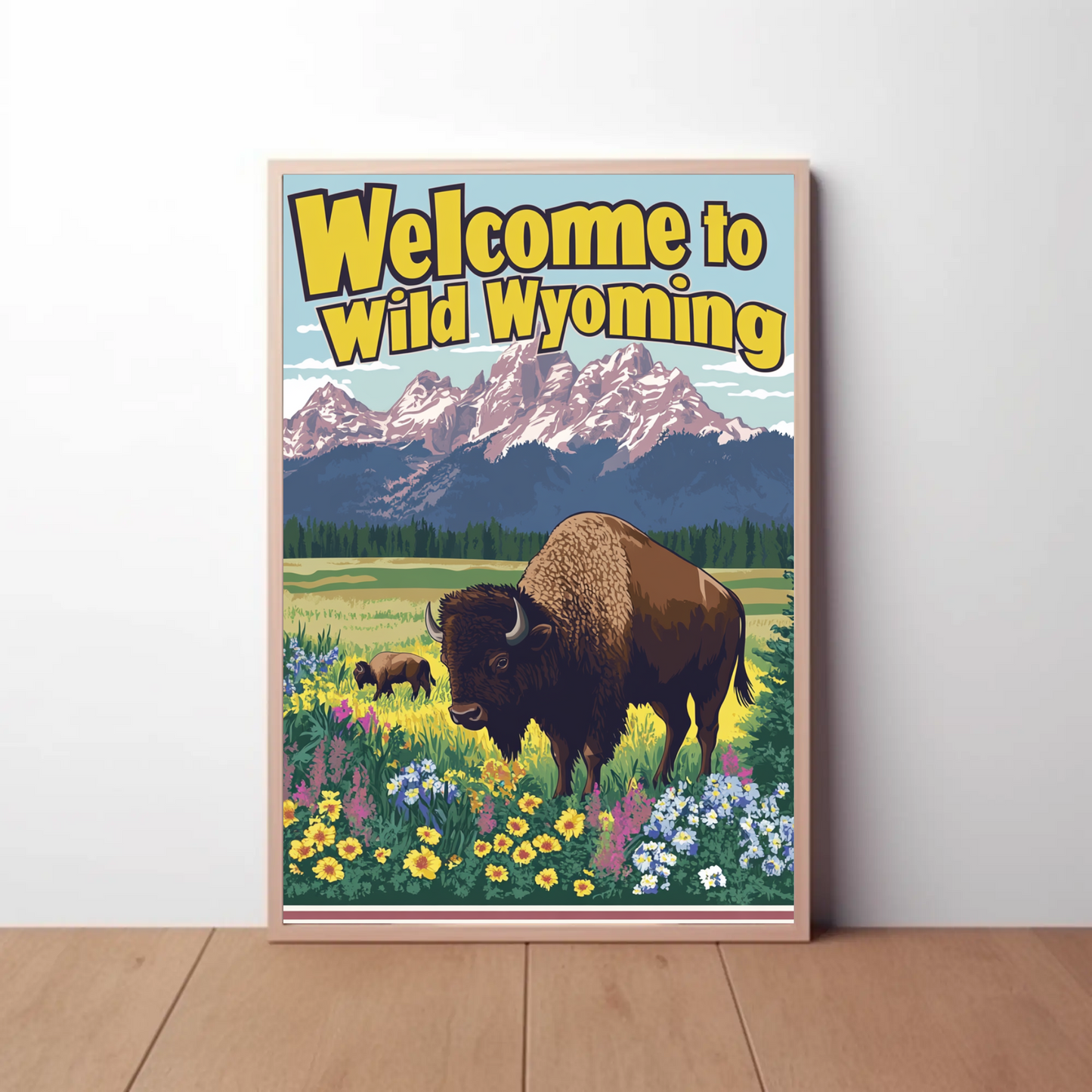 Welcome to Wild Wyoming Vintage Poster