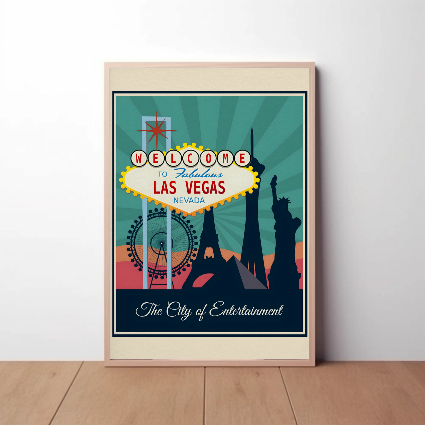 Vintage Poster Las Vegas Welcome Sign