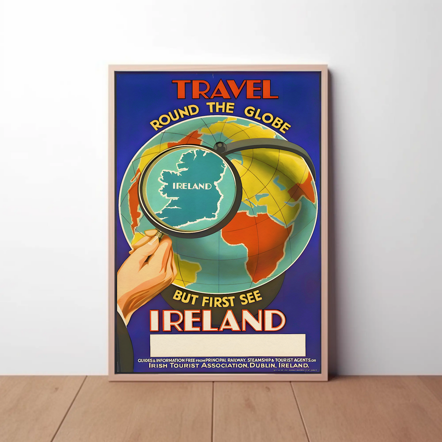 Vintage Poster - Travel Ireland Globe