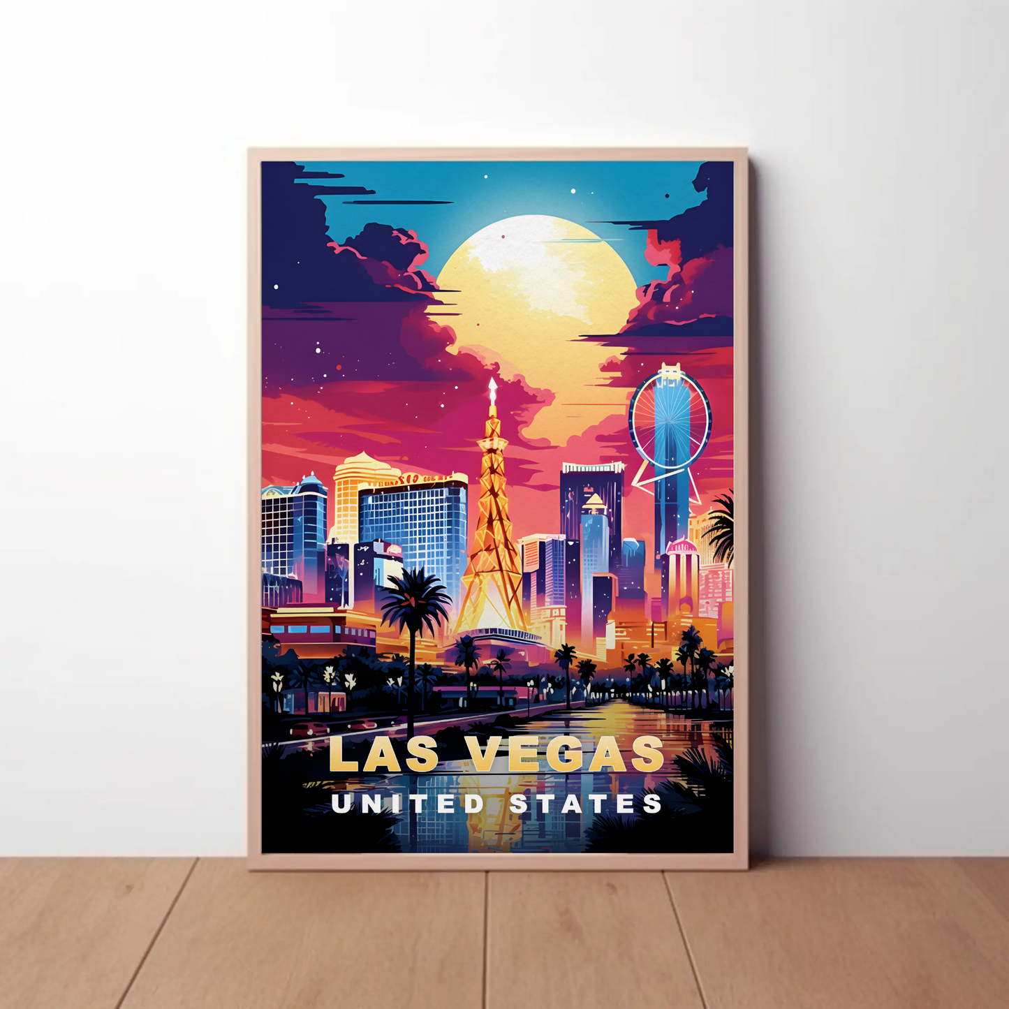 Las Vegas Vintage Travel Poster