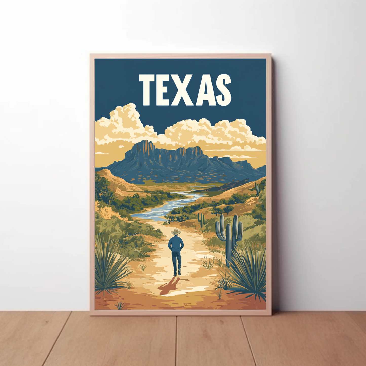 Texas Vintage Poster - Western Landscape