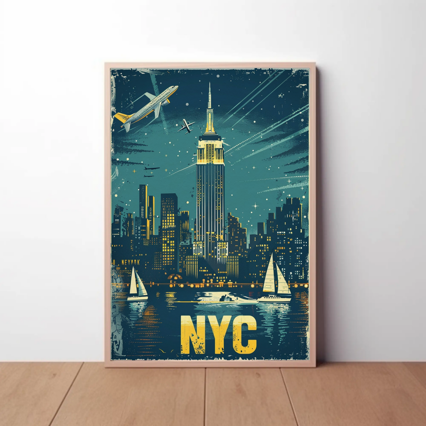 Vintage Poster NYC Nightscape