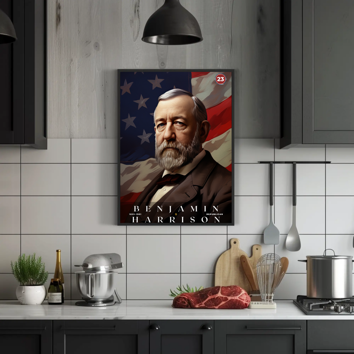 Benjamin Harrison 23rd President Of The United States Portrait