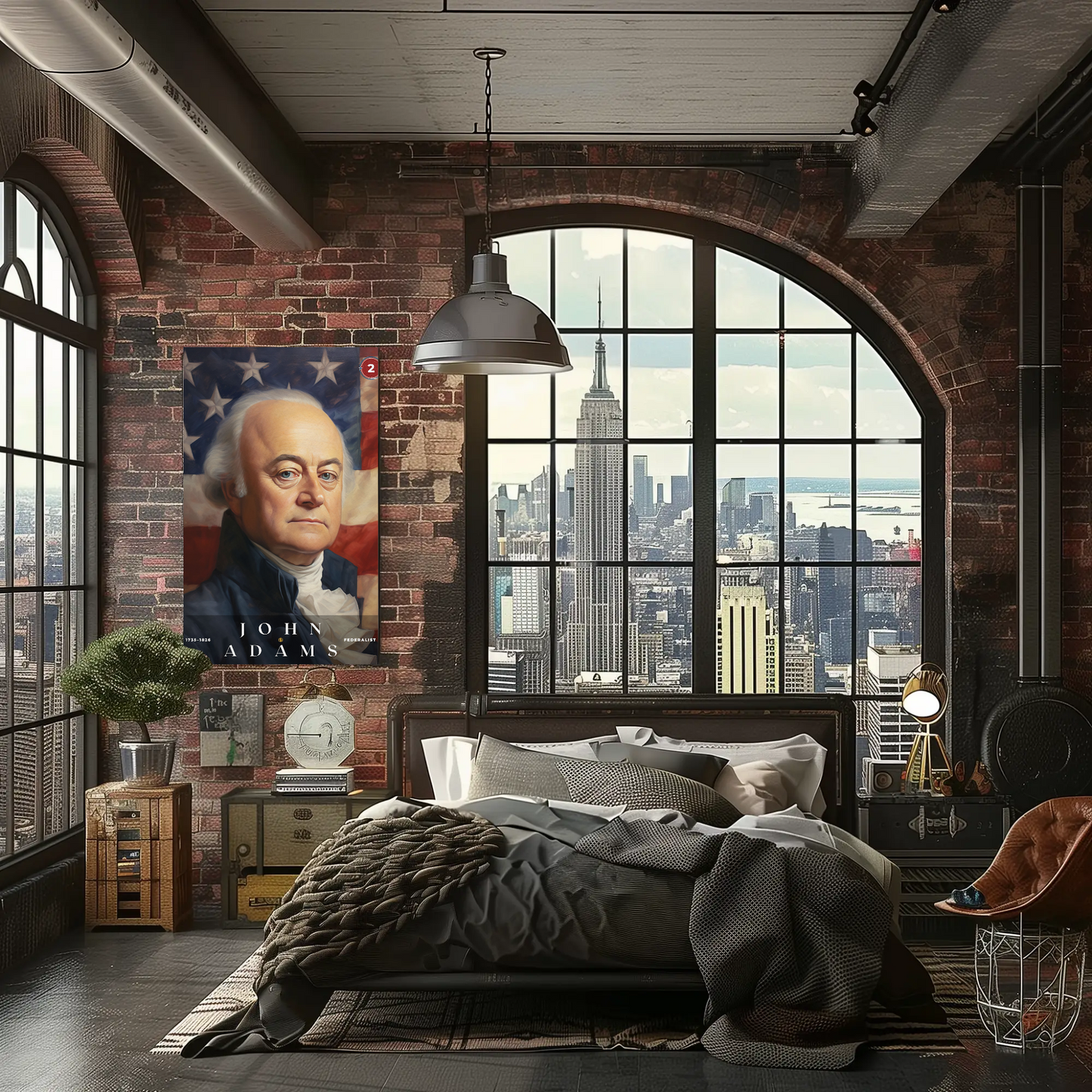 John Adams 2nd President Of The United States Portrait