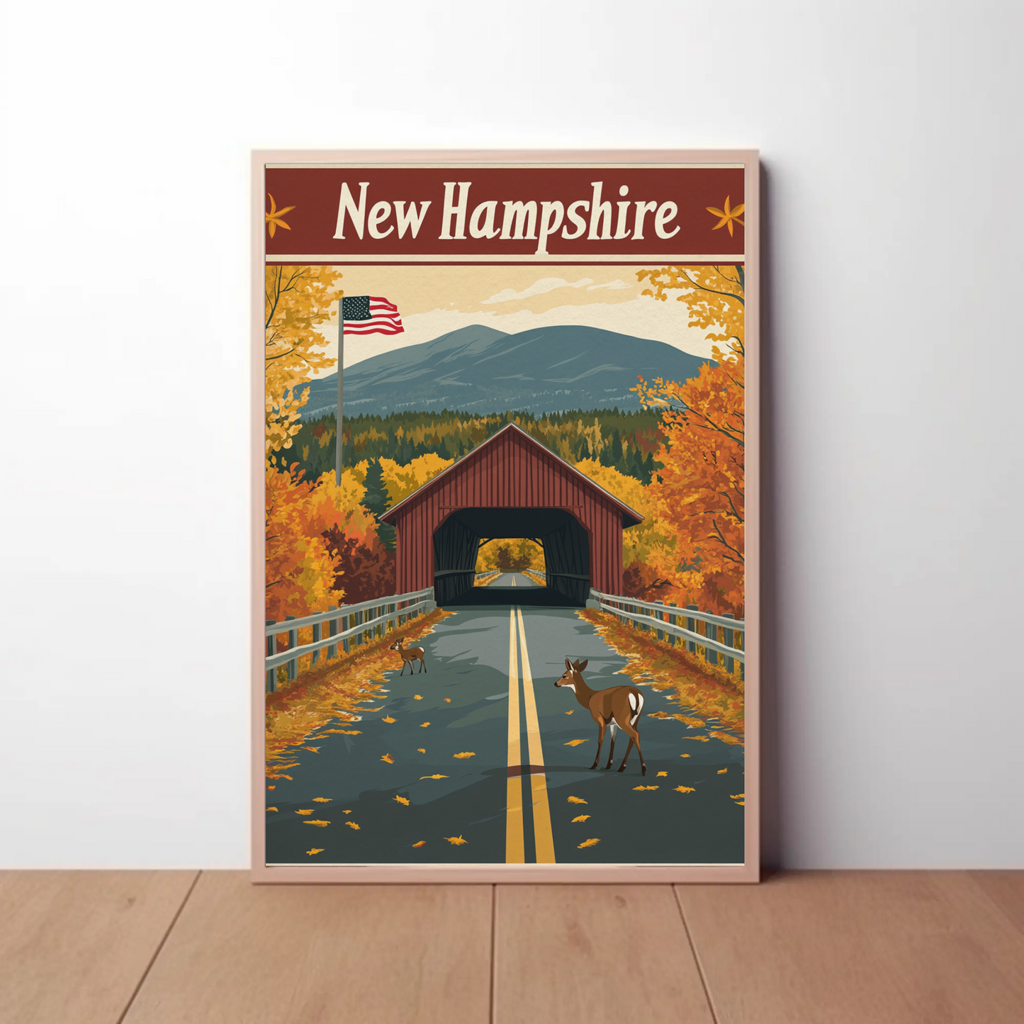 New Hampshire Vintage Poster
