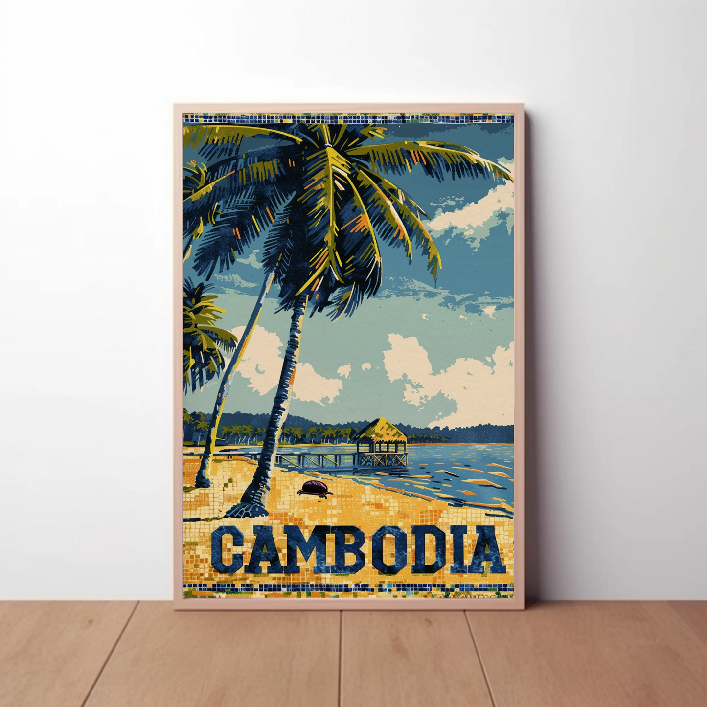 Cambodia Vintage Poster
