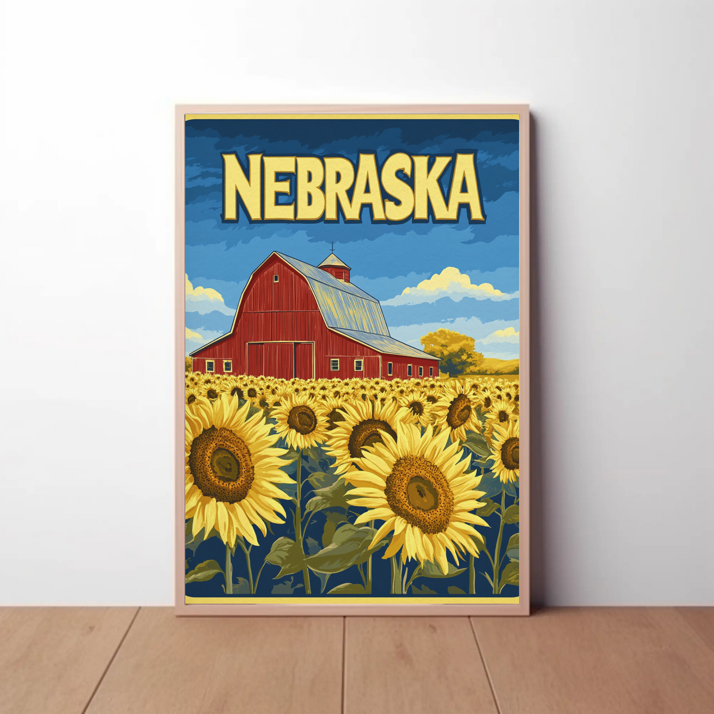 Nebraska Sunflower Fields Poster