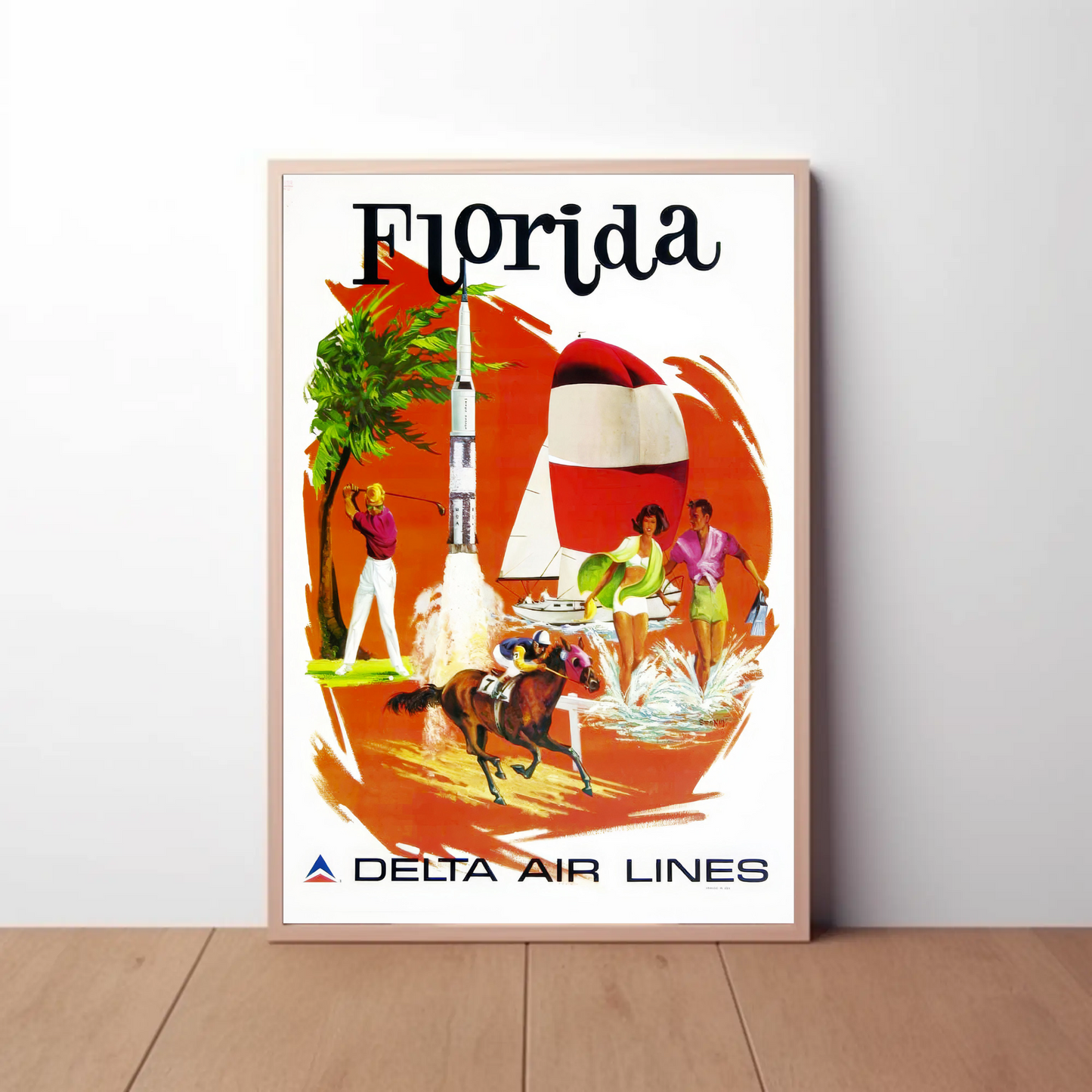 Florida Air Lines Travel Poster