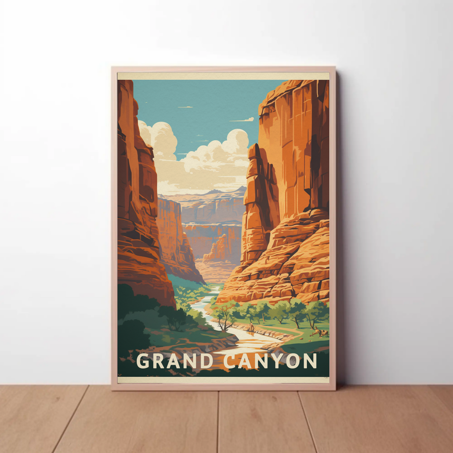 Grand Canyon River Vintage Travel Poster
