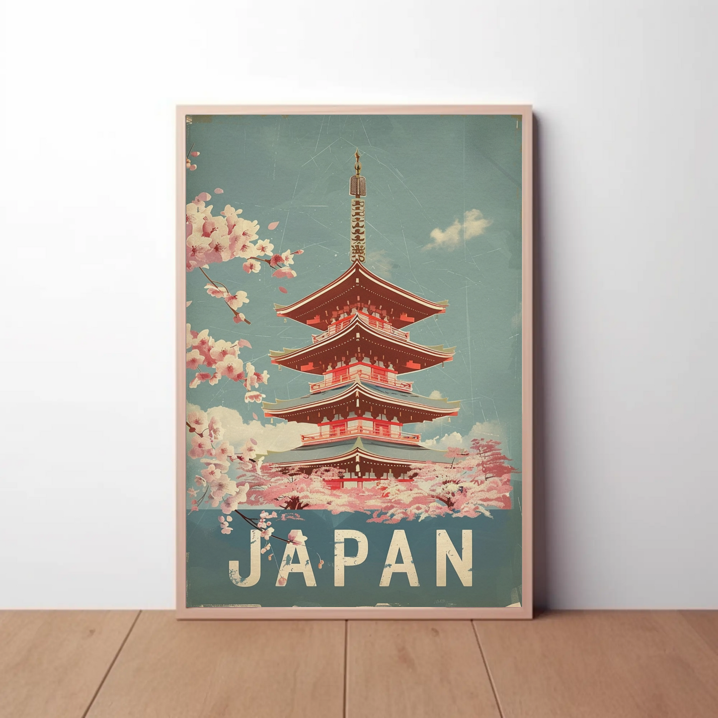Japan Vintage Travel Poster - Sakura Season