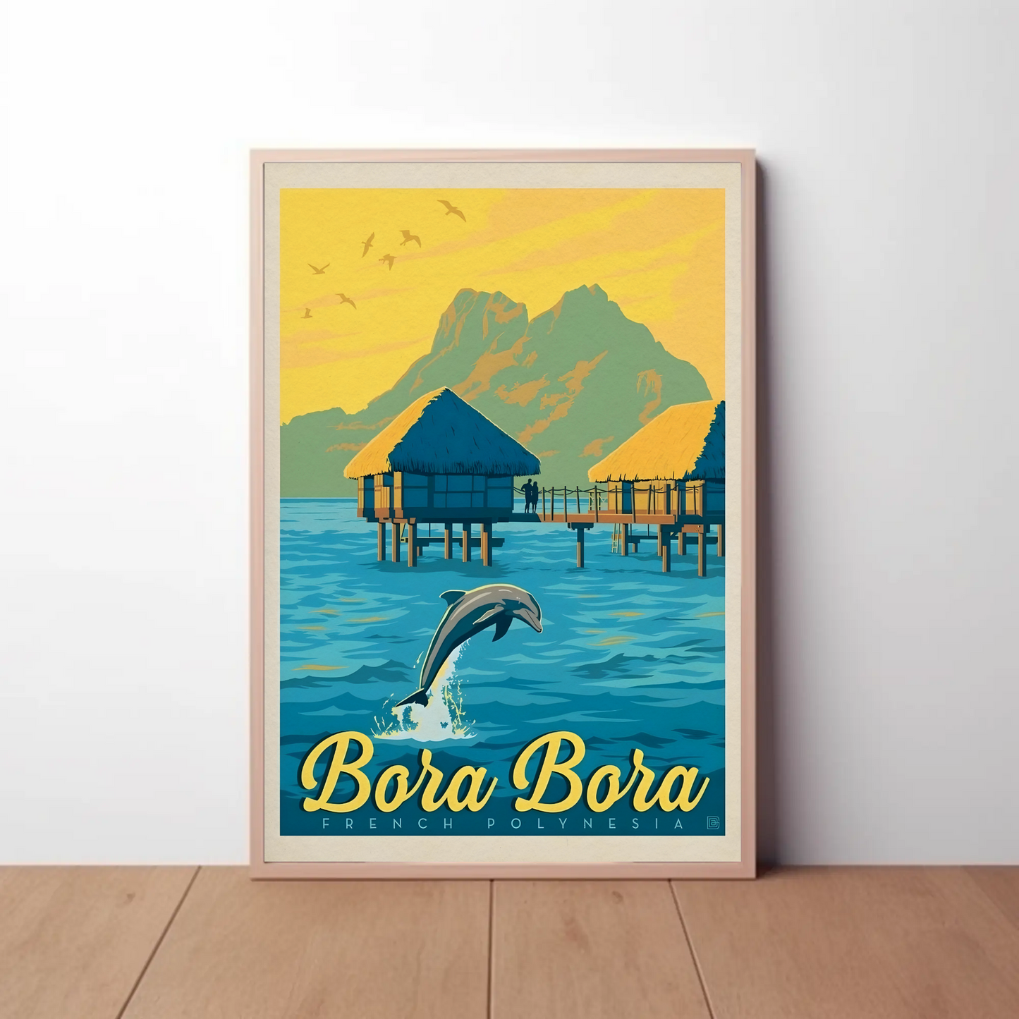 Vintage Poster Bora Bora French Polynesia