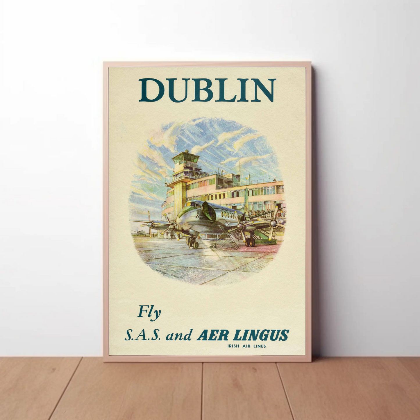 Vintage Poster - Dublin Aer Lingus Airport