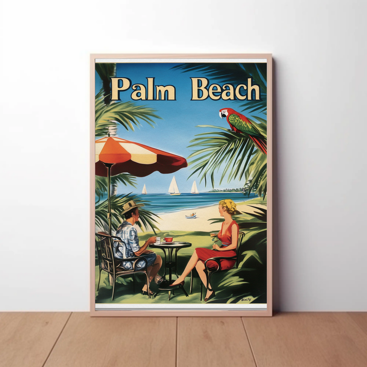 Palm Beach Vintage Poster Beach Tea