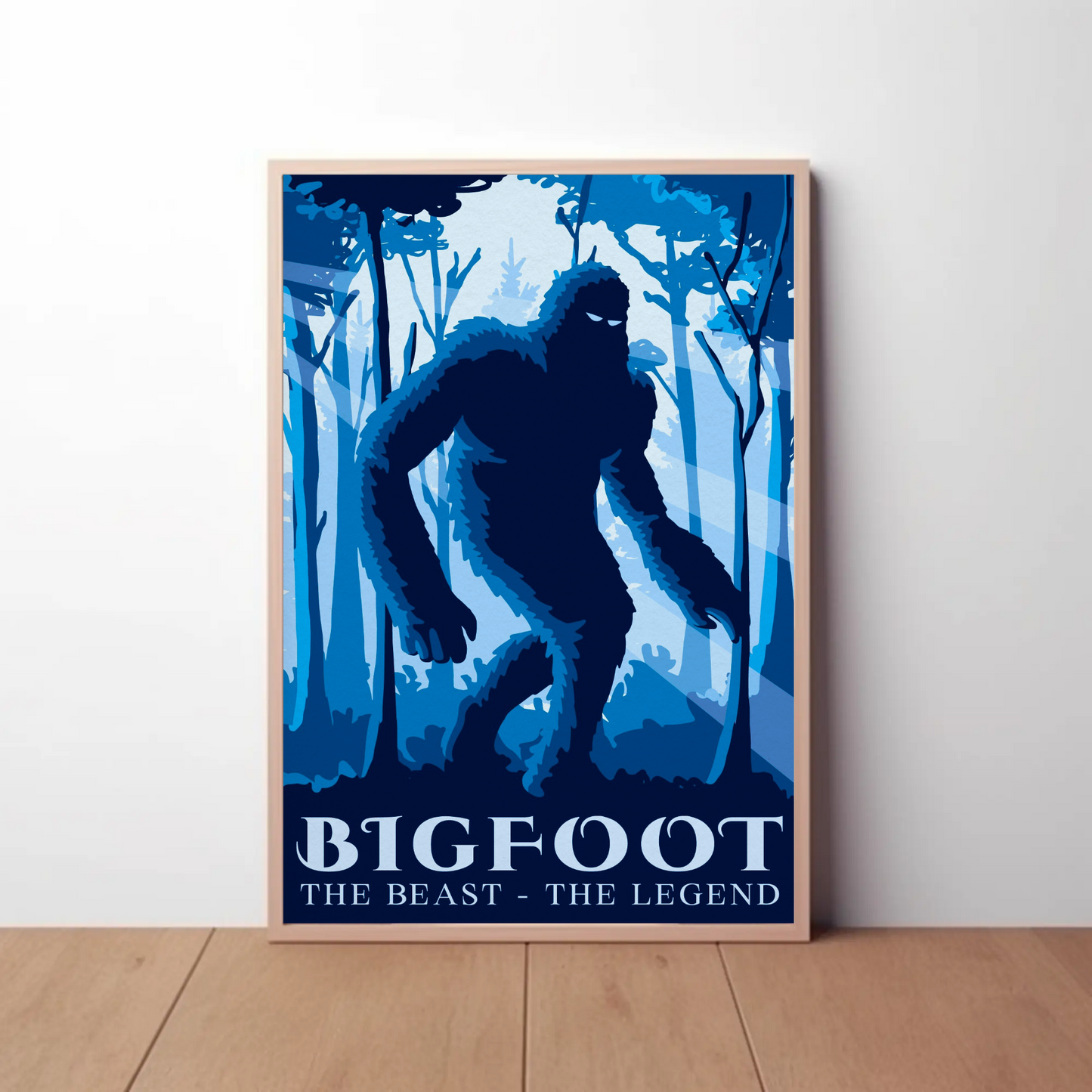 Vintage Poster Bigfoot Forest Mystery