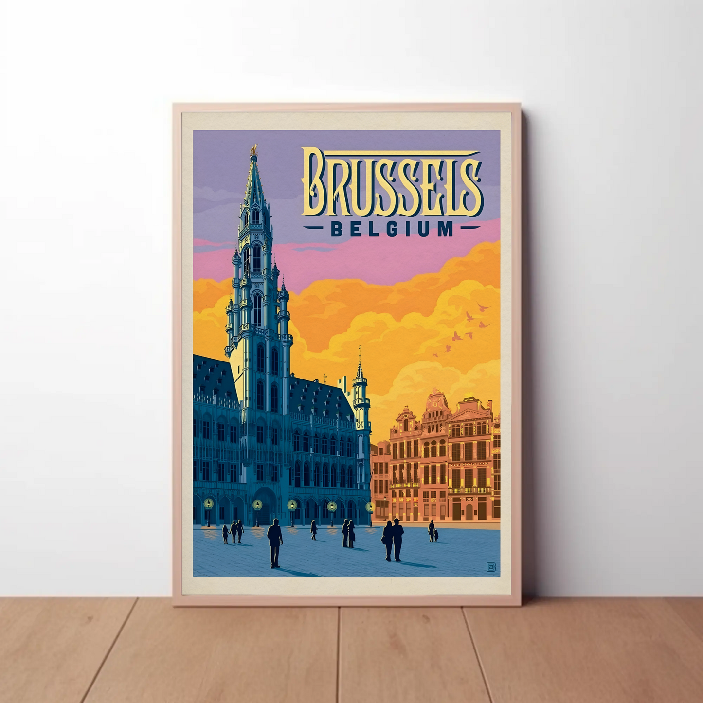 Vintage Poster Brussels Belgium