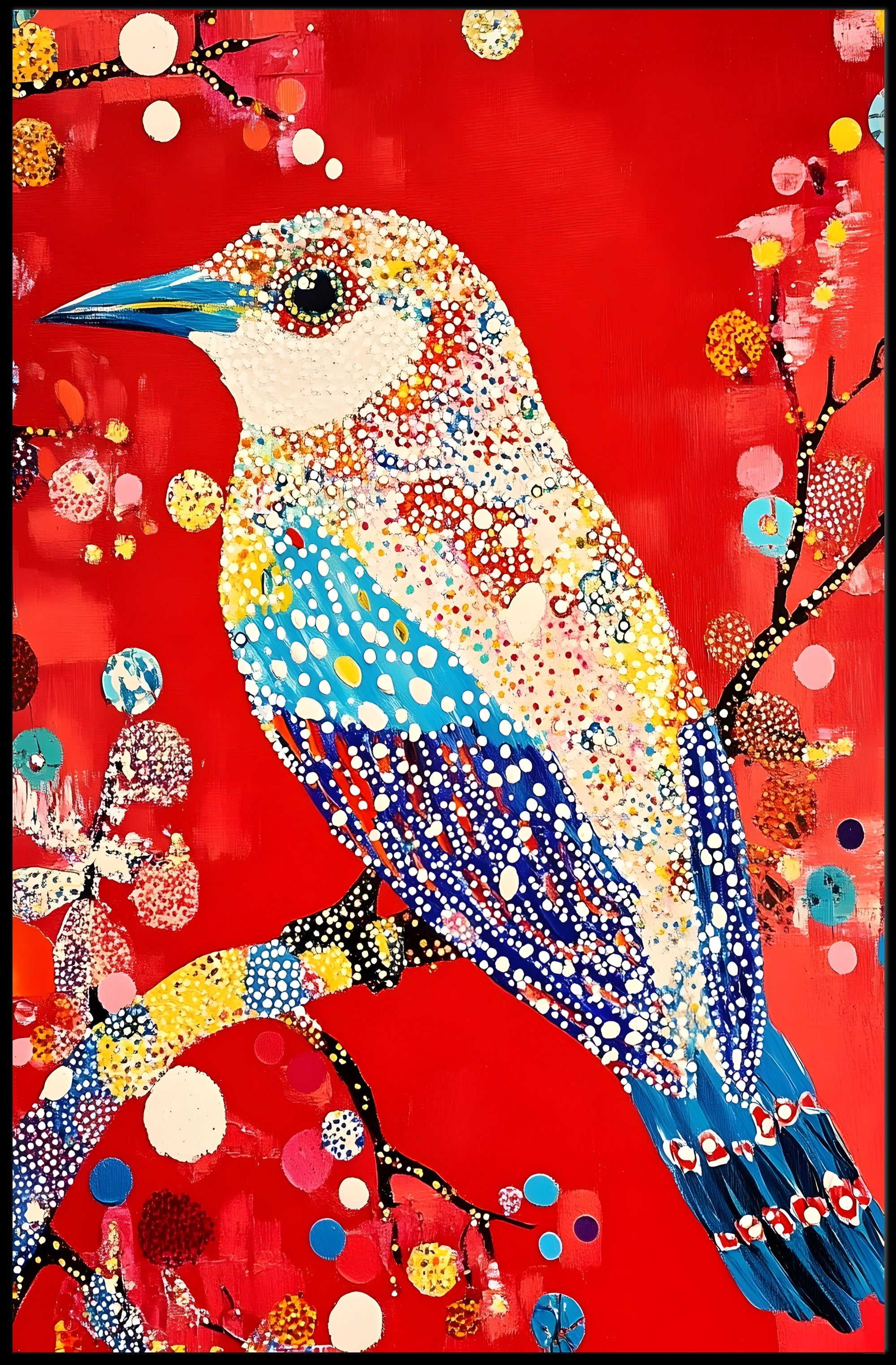 Vibrant Bird Wall Art Poster Decorative Print