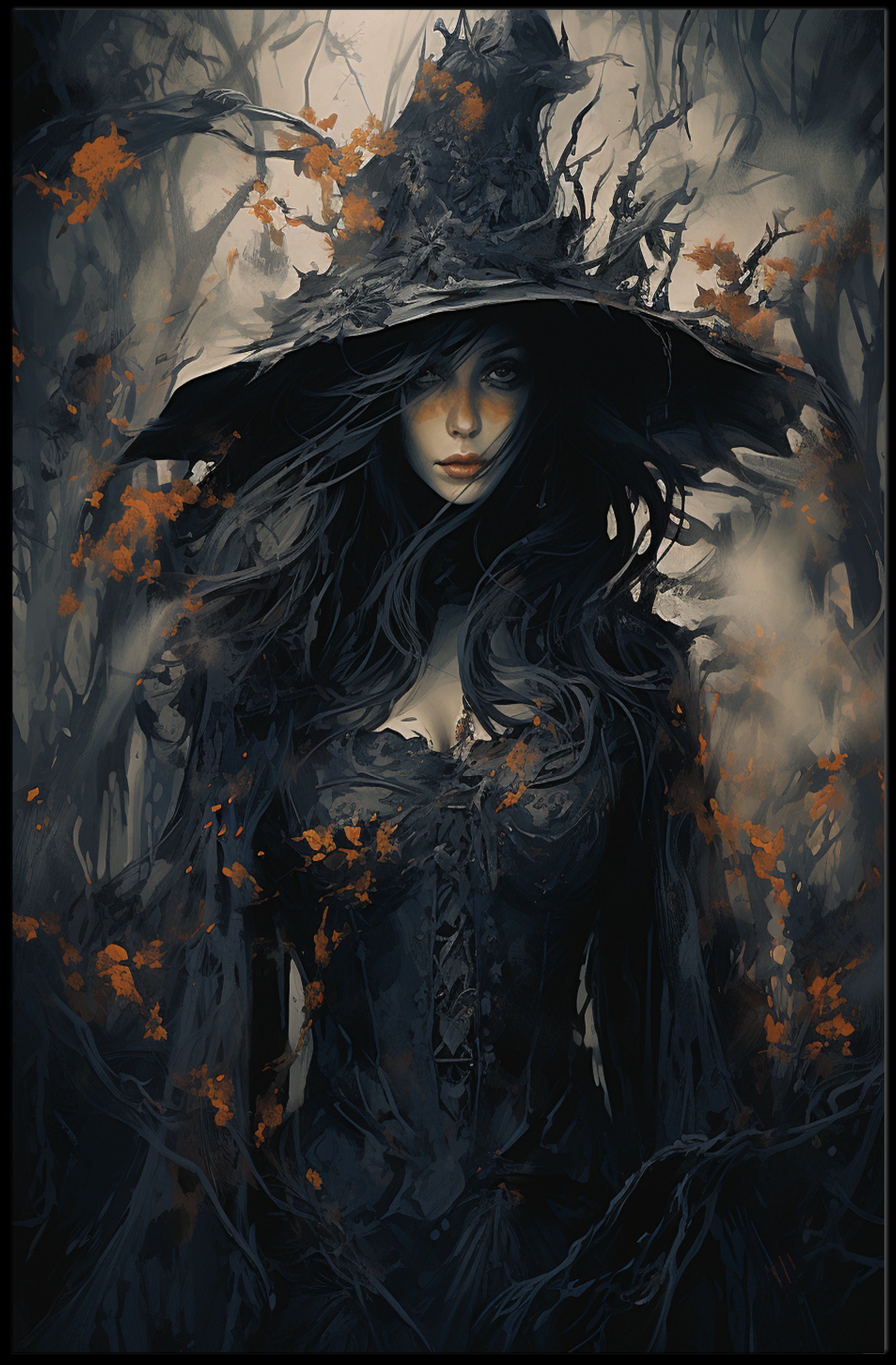 Enigmatic Forest Witch Poster