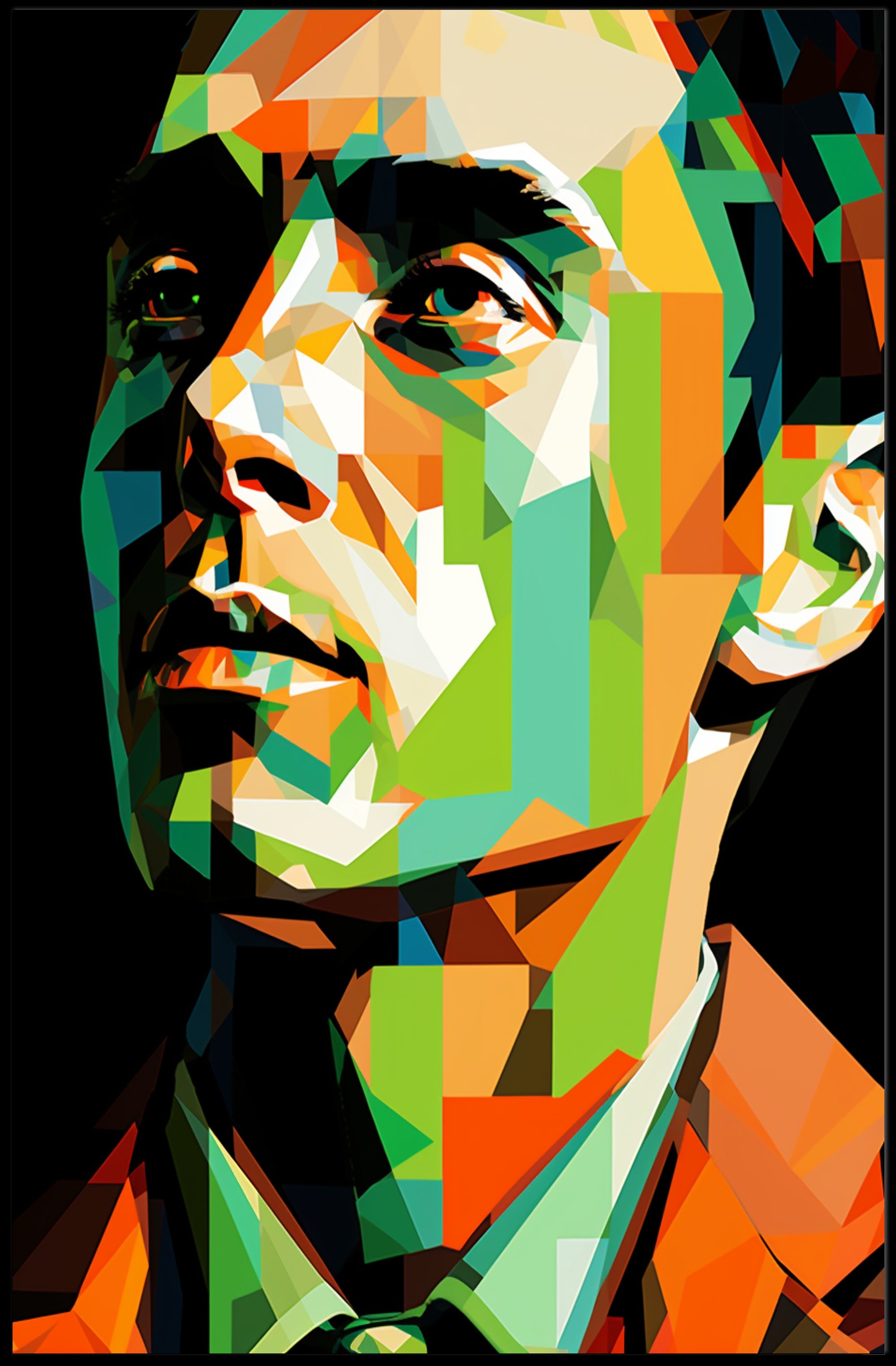 Geometric Portrait Poster PosterGoat
