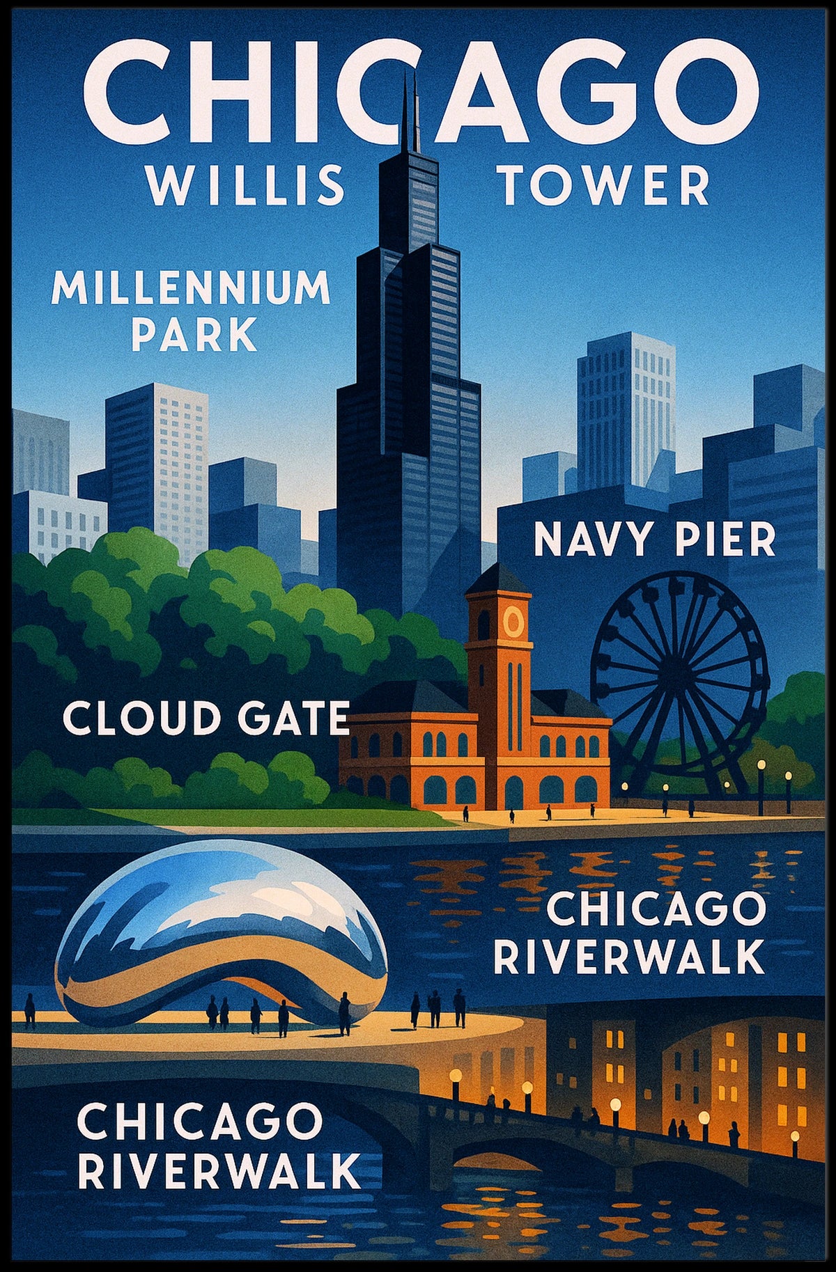 Discover Chicago Poster