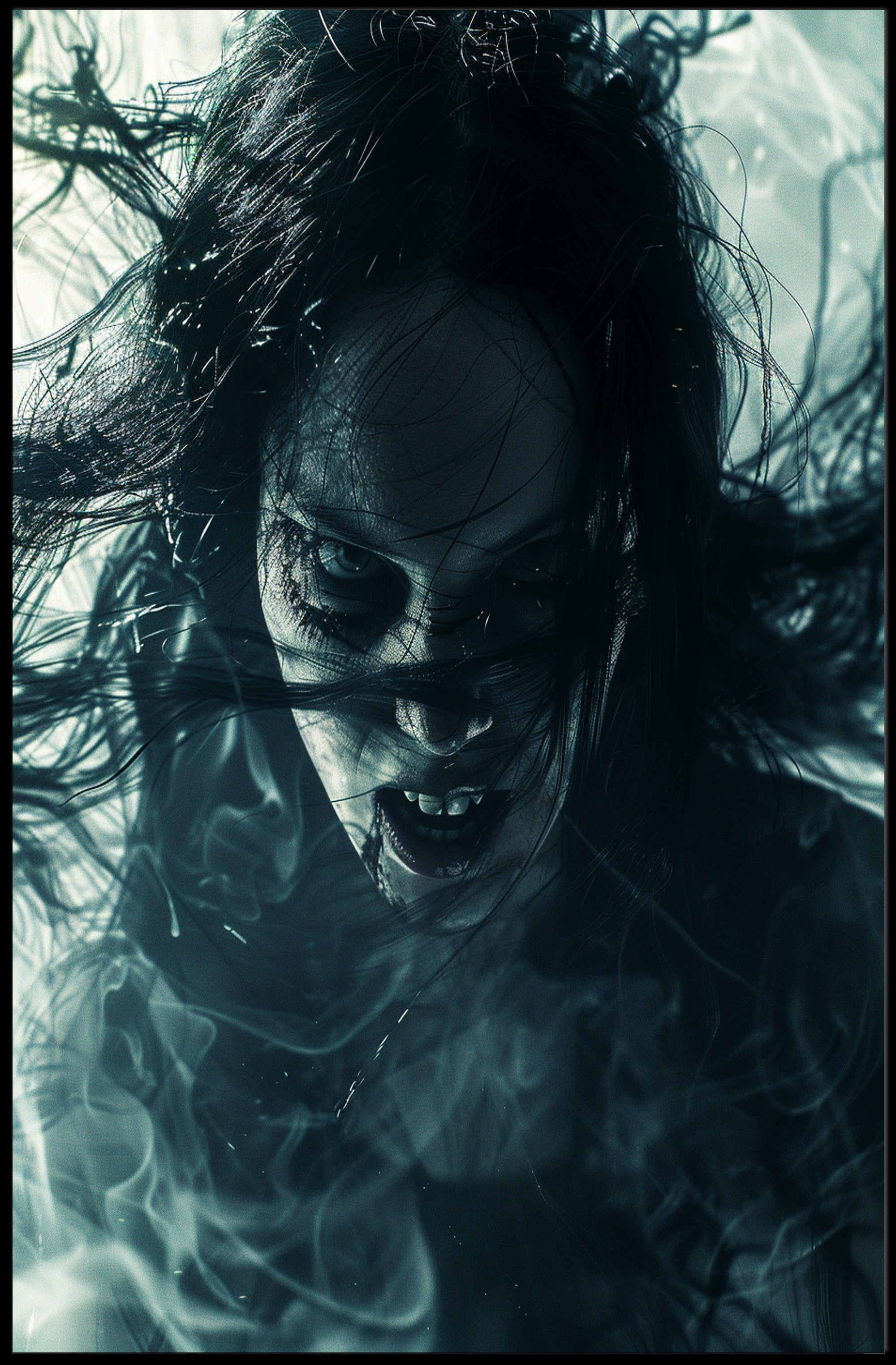 Haunting Visage Art Print Poster for Home Decor and Wall Art PosterGoat