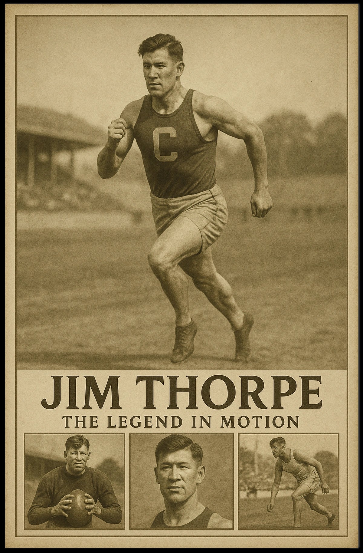 Jim Thorpe Iconic Sports Legend Jim Thorpe Poster