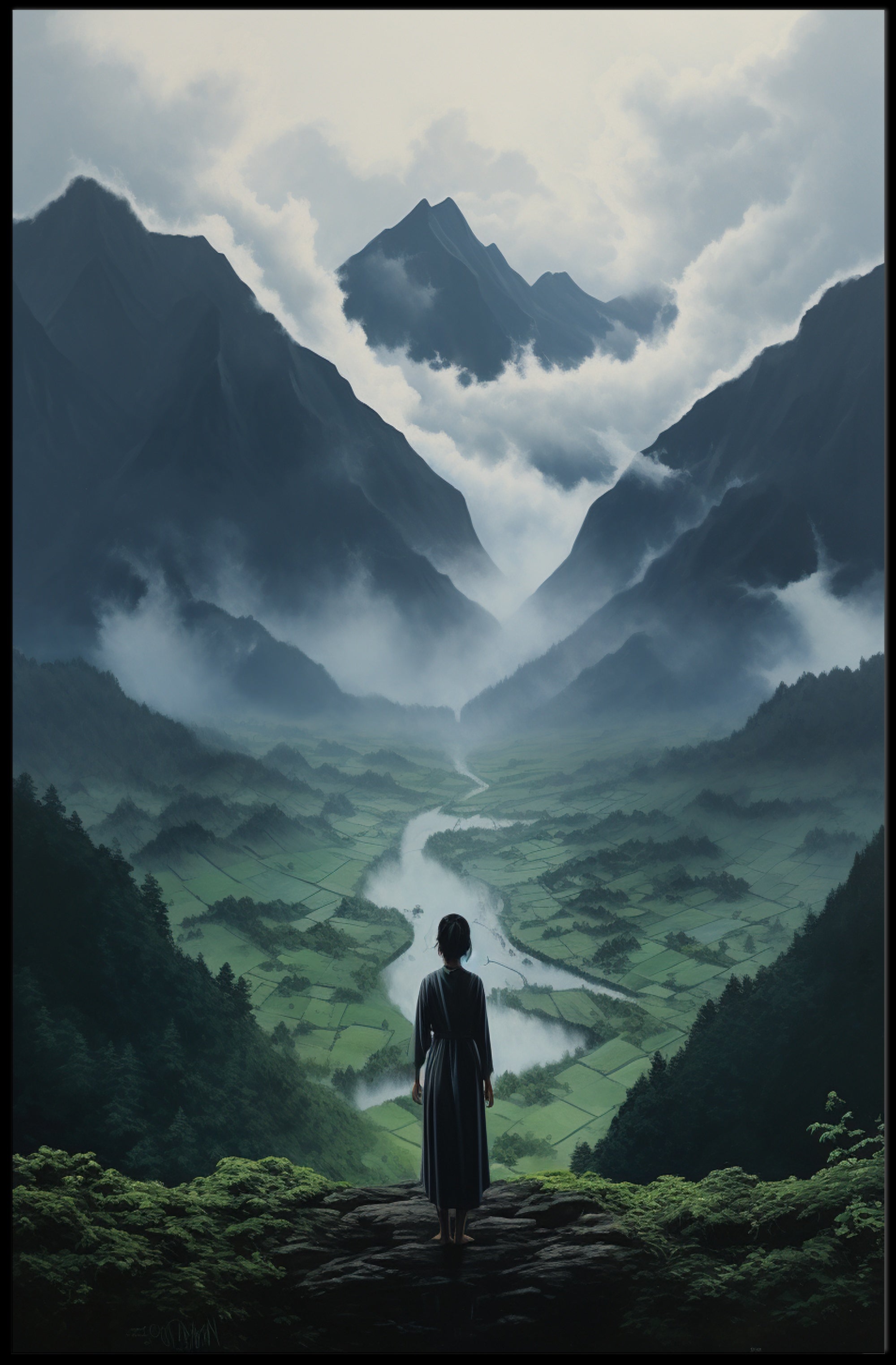Serenity In The Mountains Poster