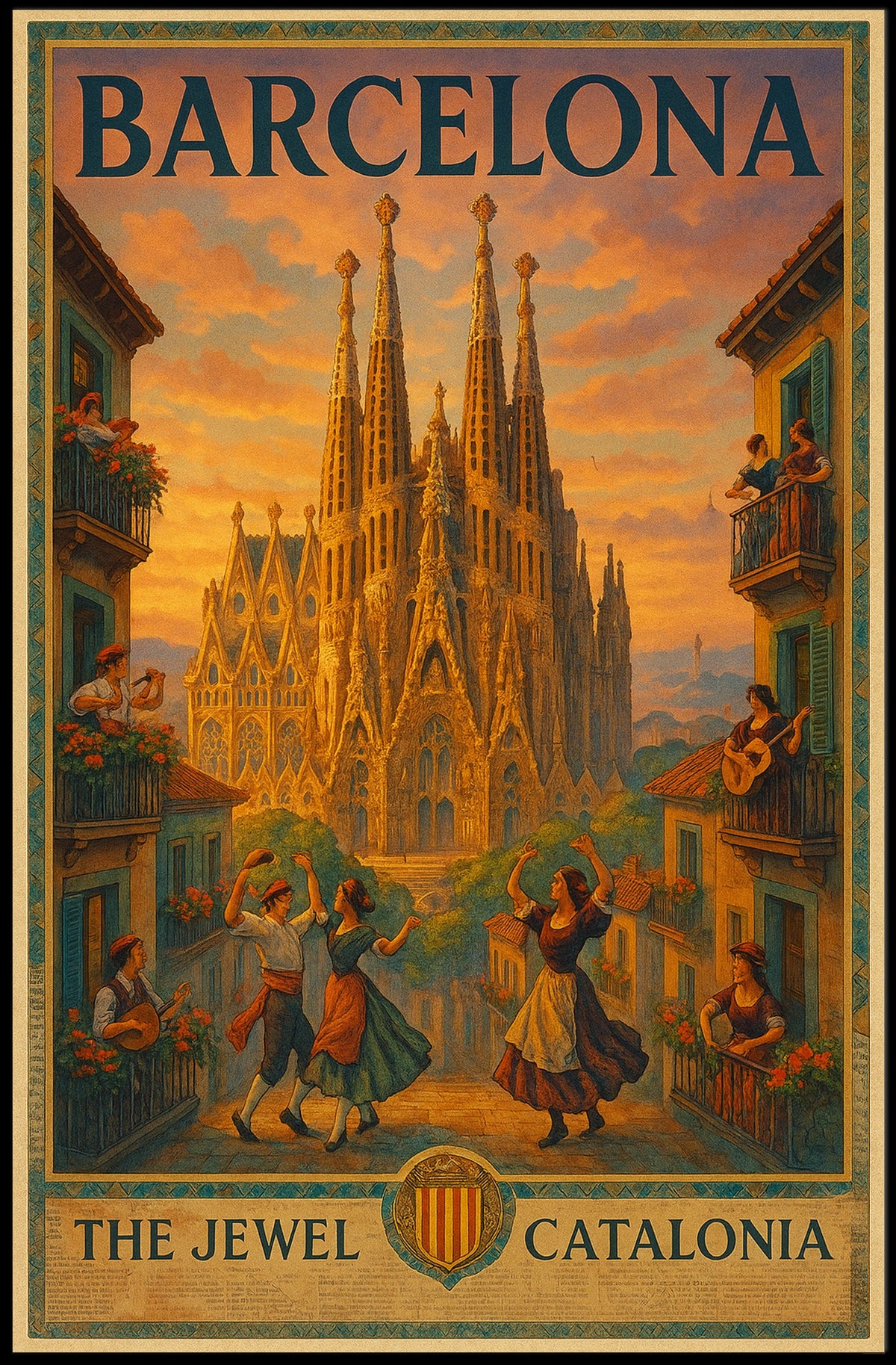 Barcelona The Jewel of Catalonia Poster