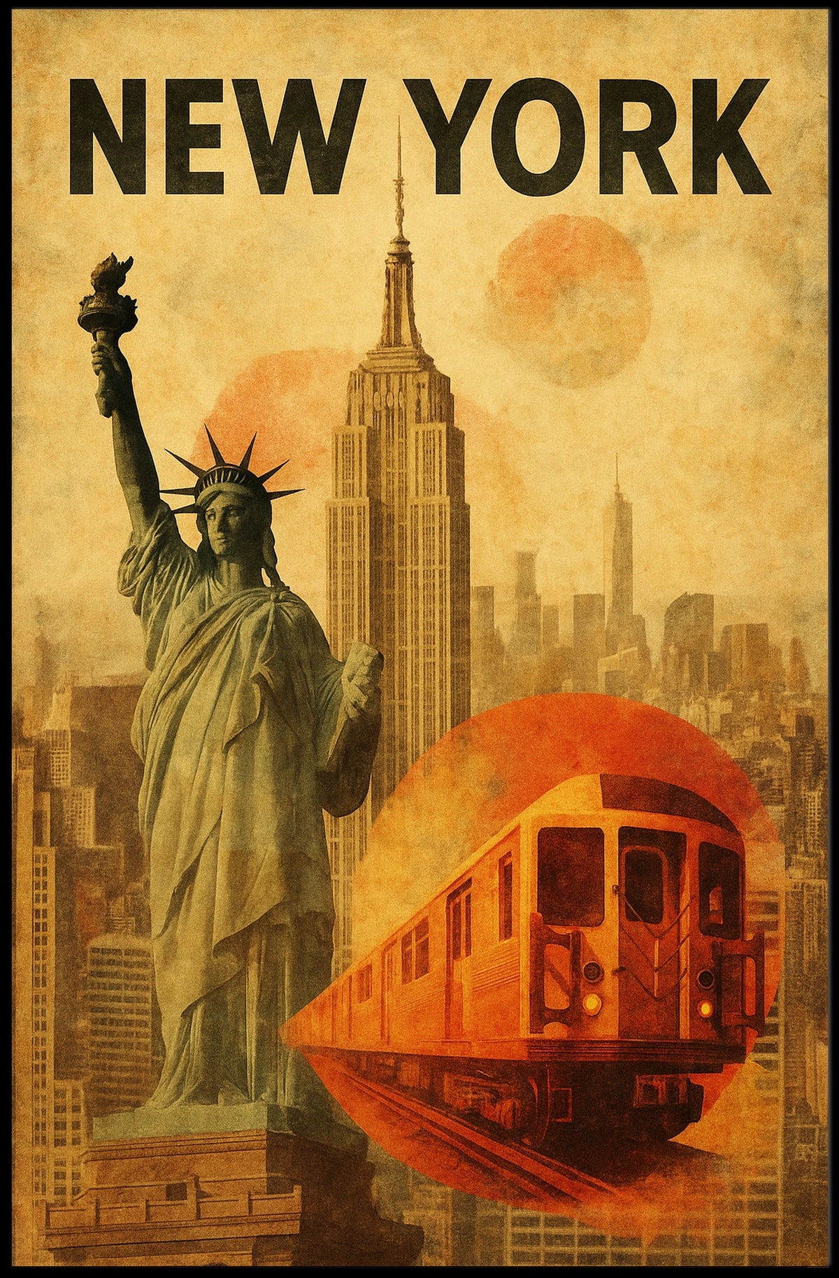New York City Iconic Landmarks Poster