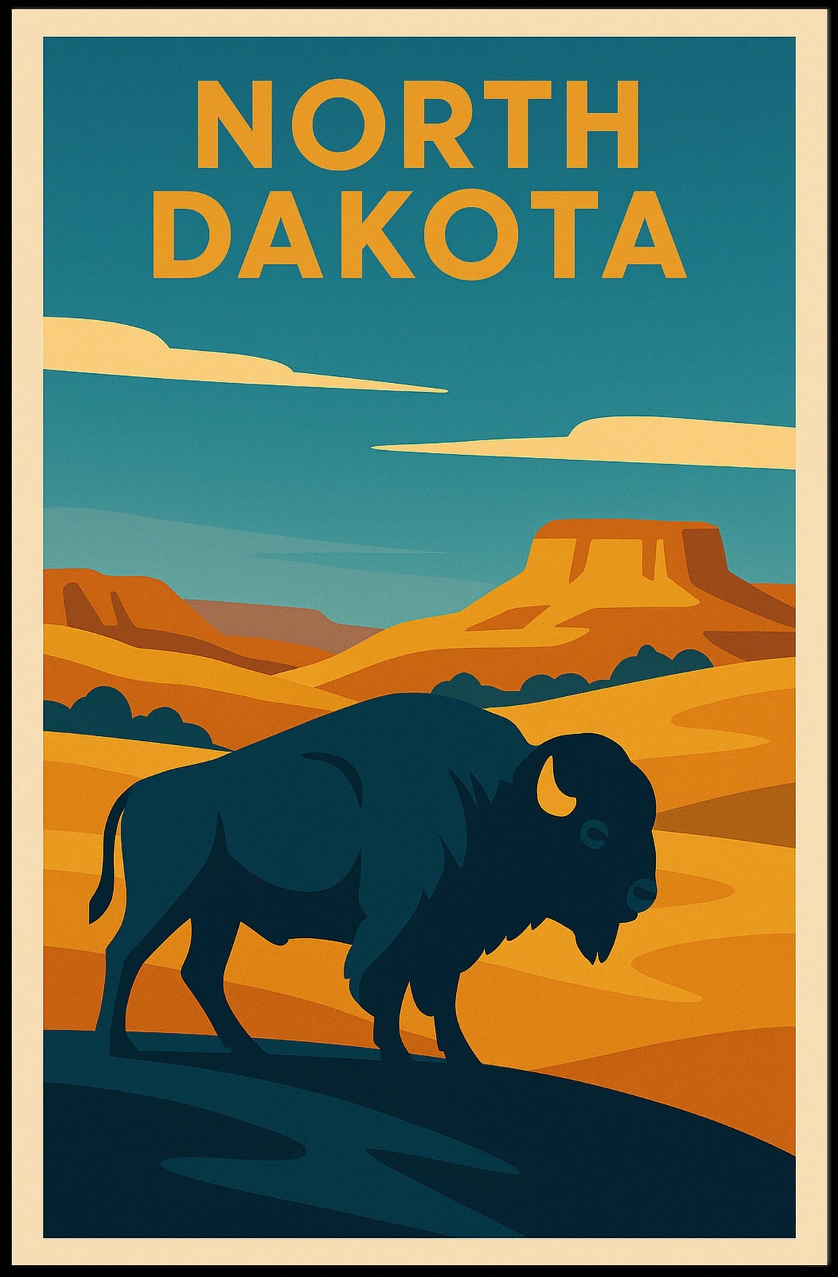 North Dakota Scenic Poster