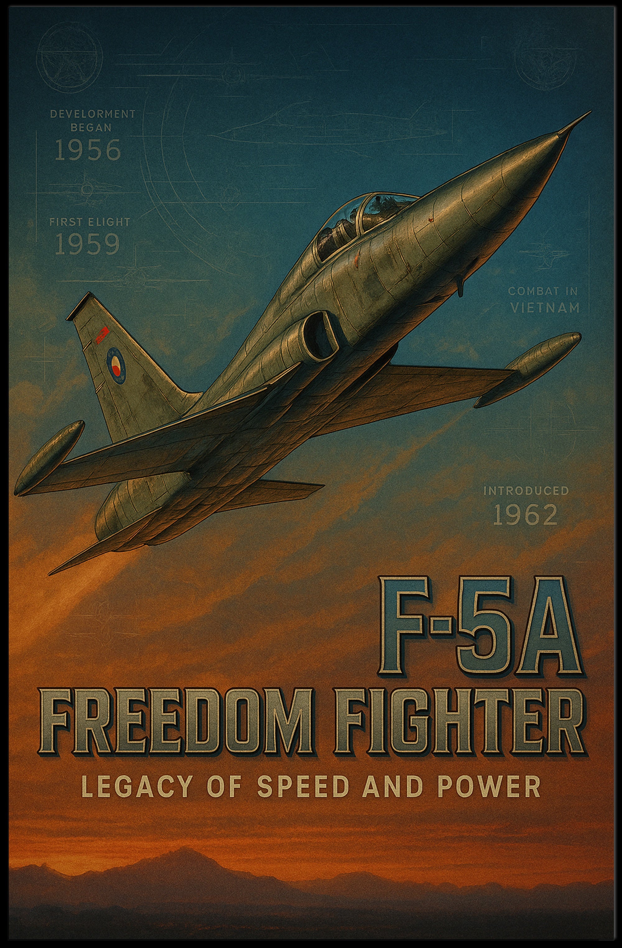 F-5A Freedom Fighter Poster PosterGoat