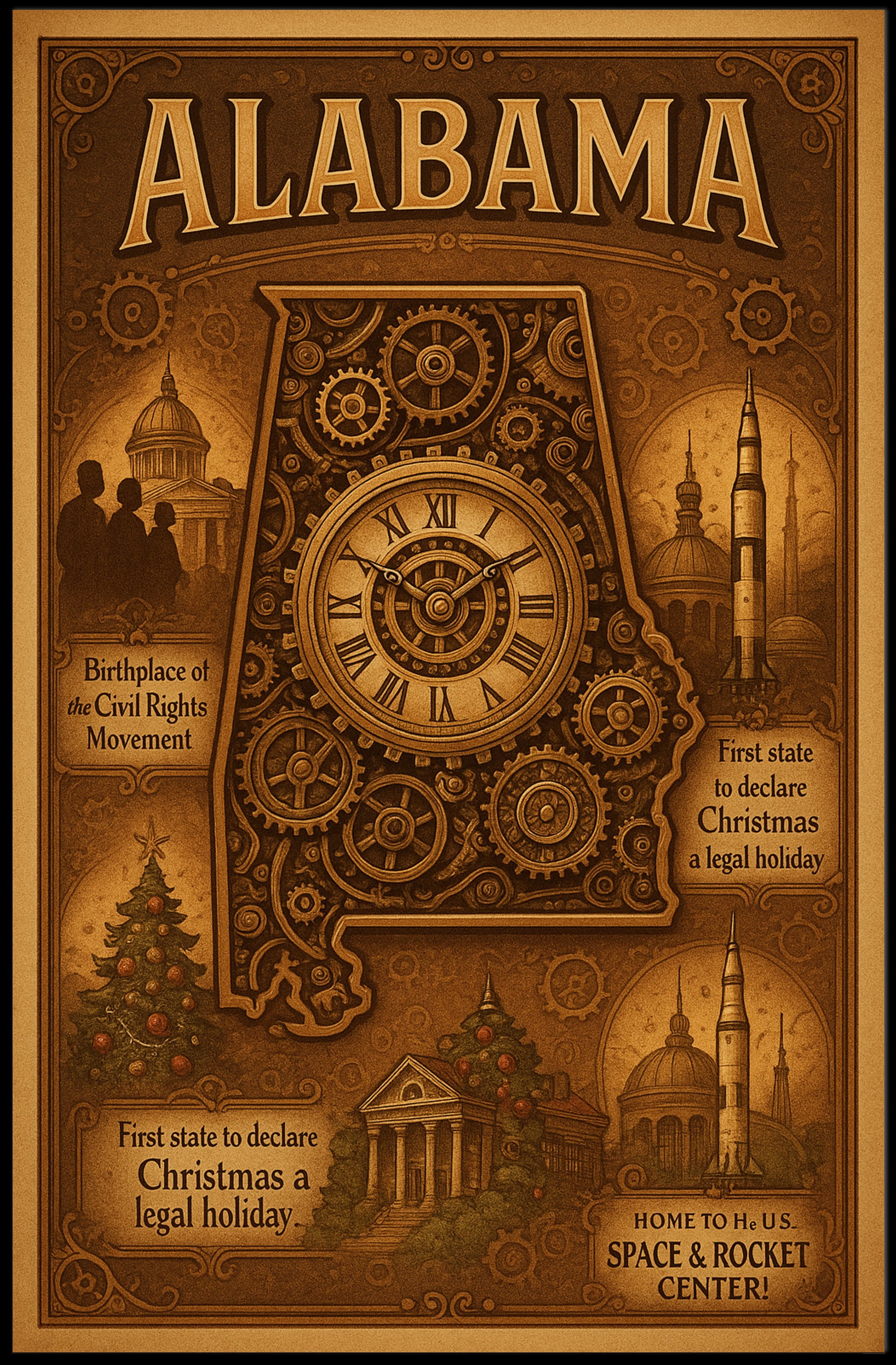 Alabama A Historical Overview Poster