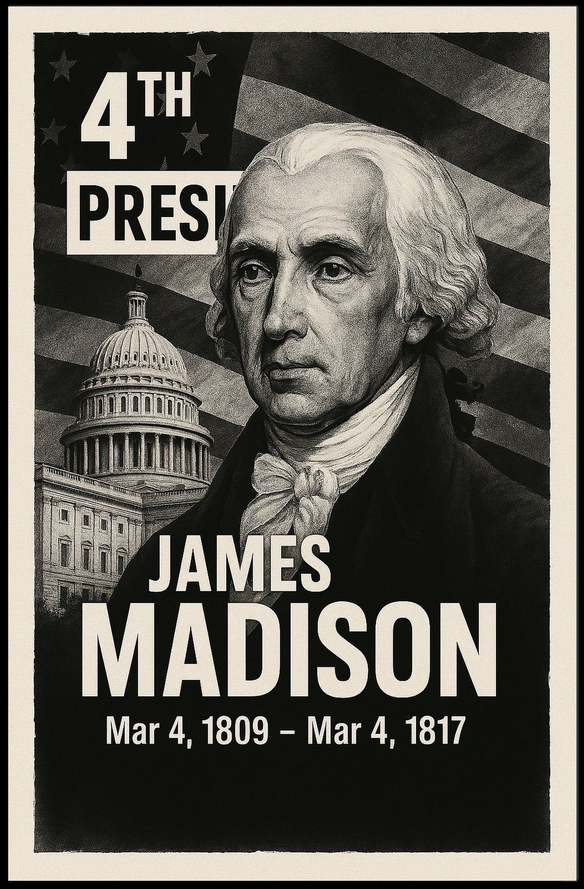 James Madison 4th President Poster