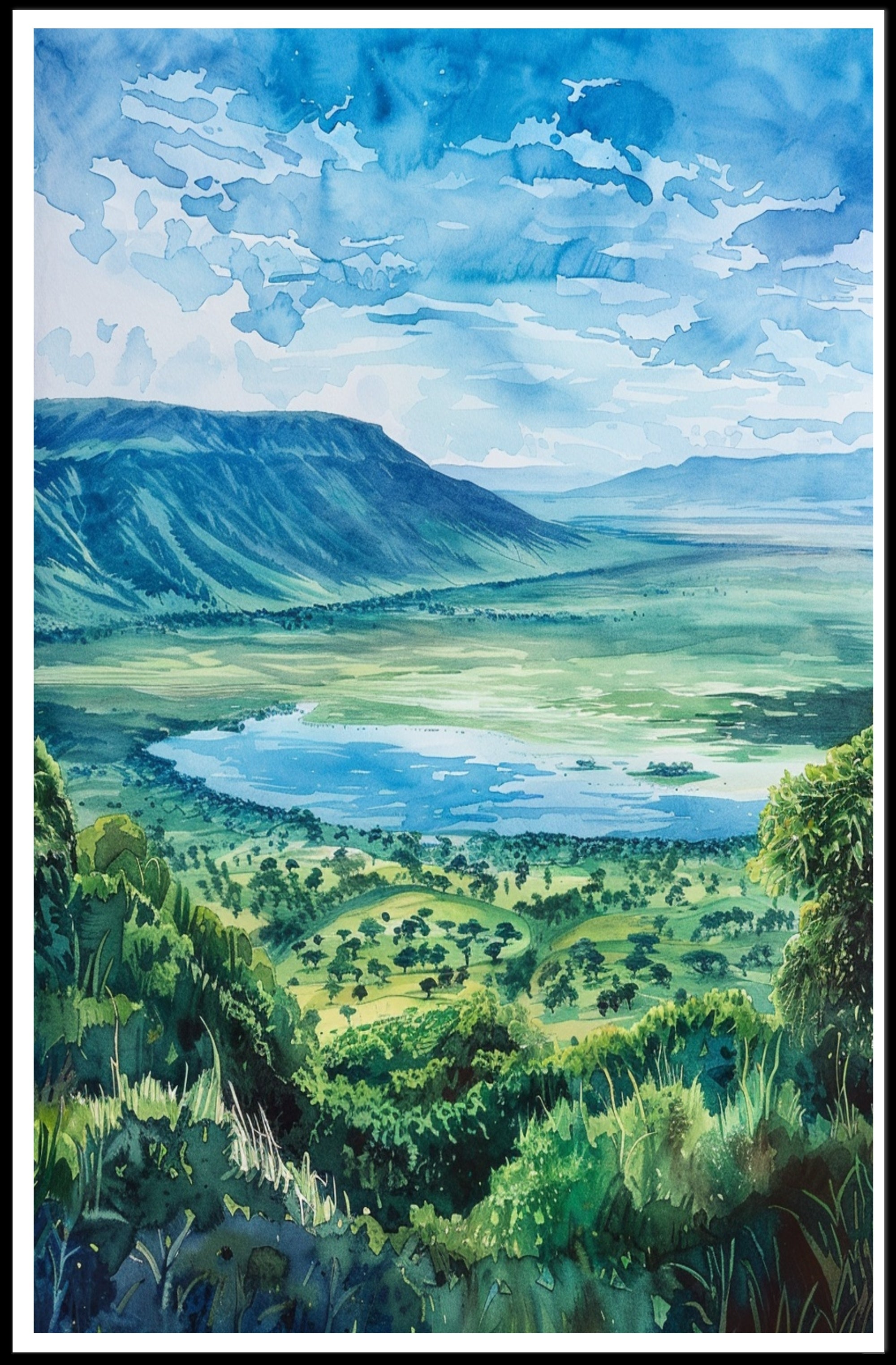 Tranquil Landscape Vista Poster PosterGoat