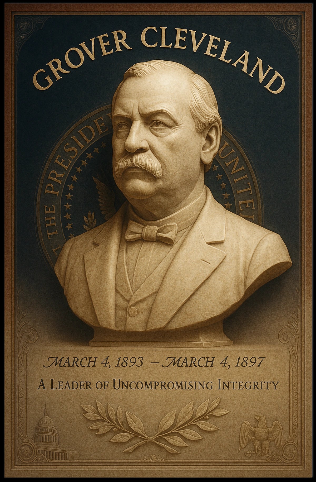 Grover Cleveland A Leader of Uncompromising Integrity Poster