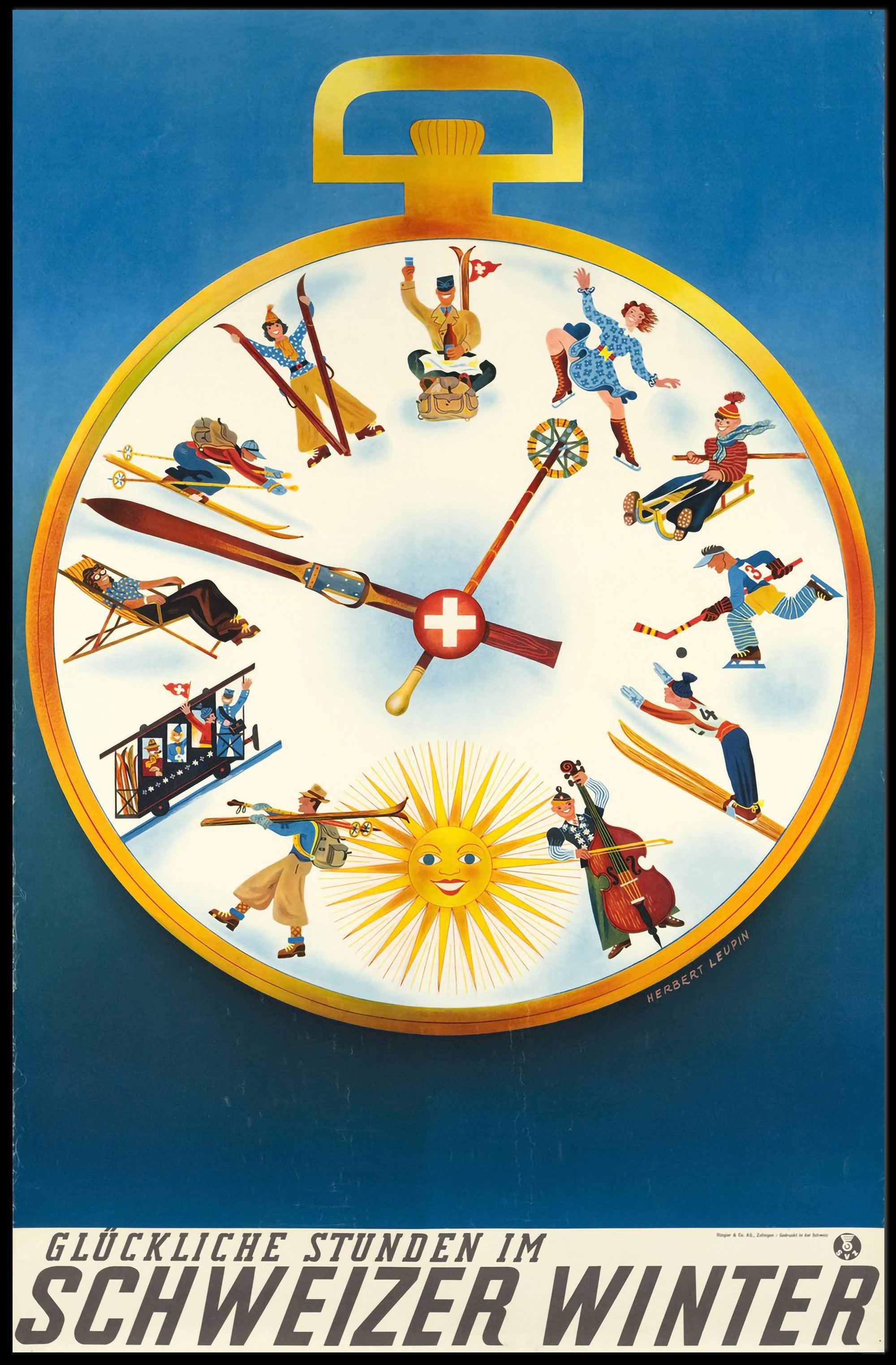 Swiss Winter Adventures Vintage Travel Poster PosterGoat