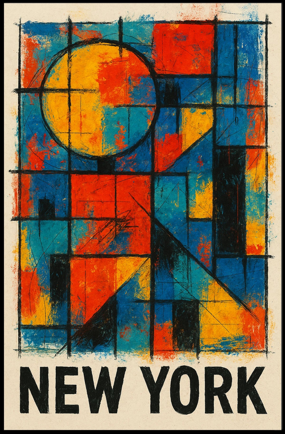 New York Abstract Poster