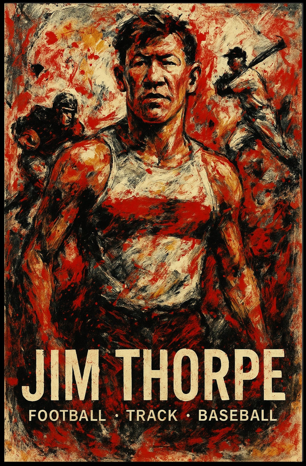Jim Thorpe Legendary Athlete Poster
