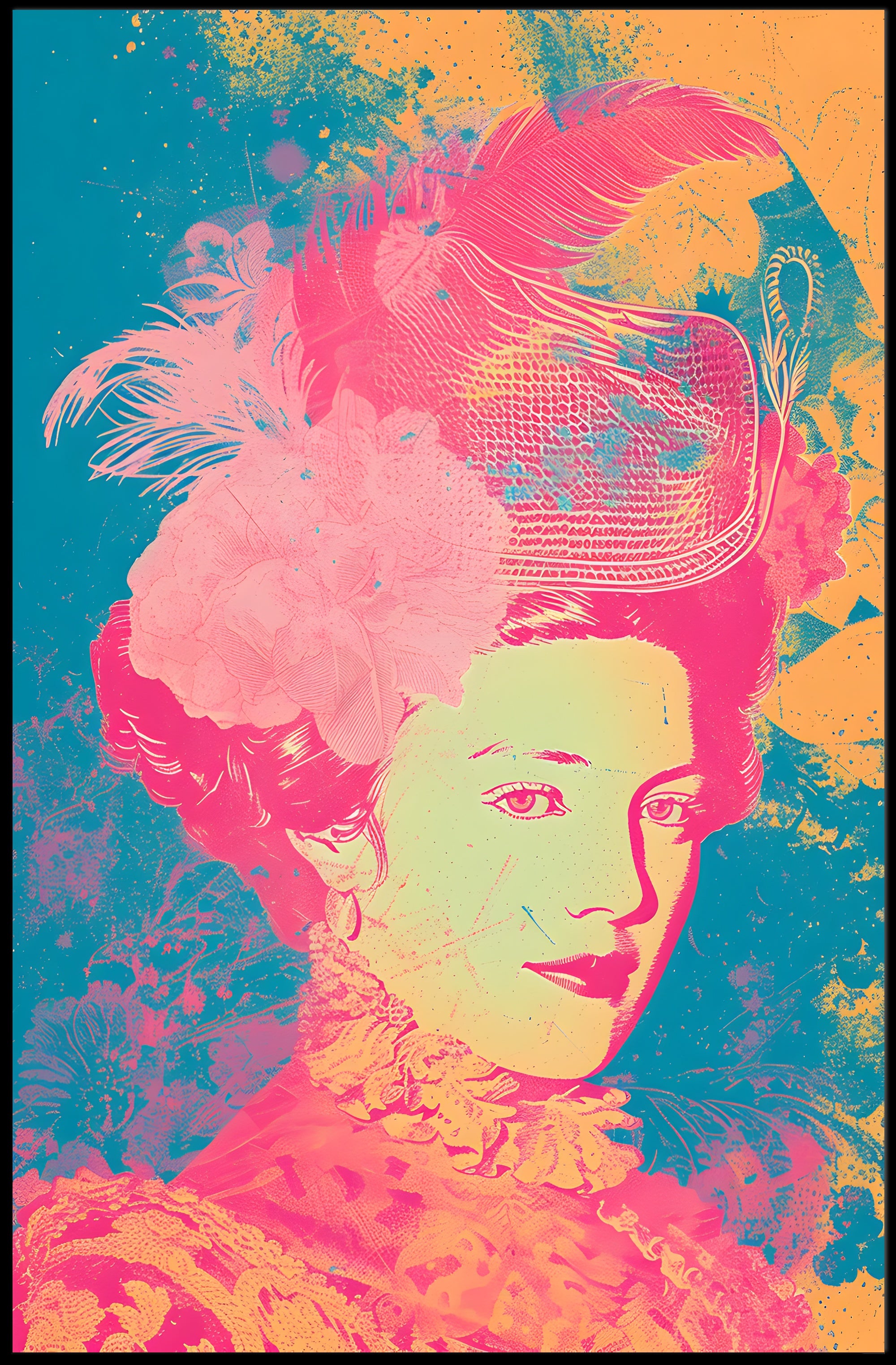 Vibrant Elegance Portrait Wall Art Print