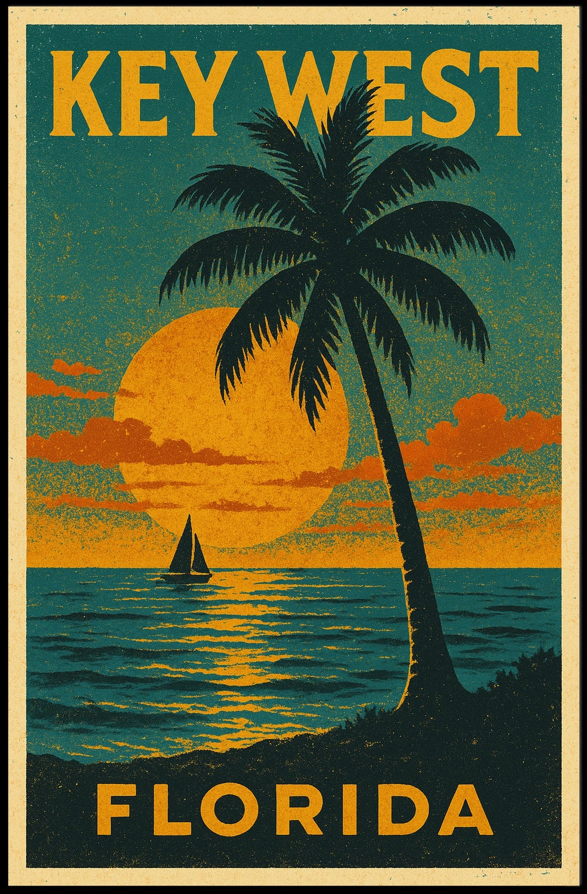 Key West Sunset Poster