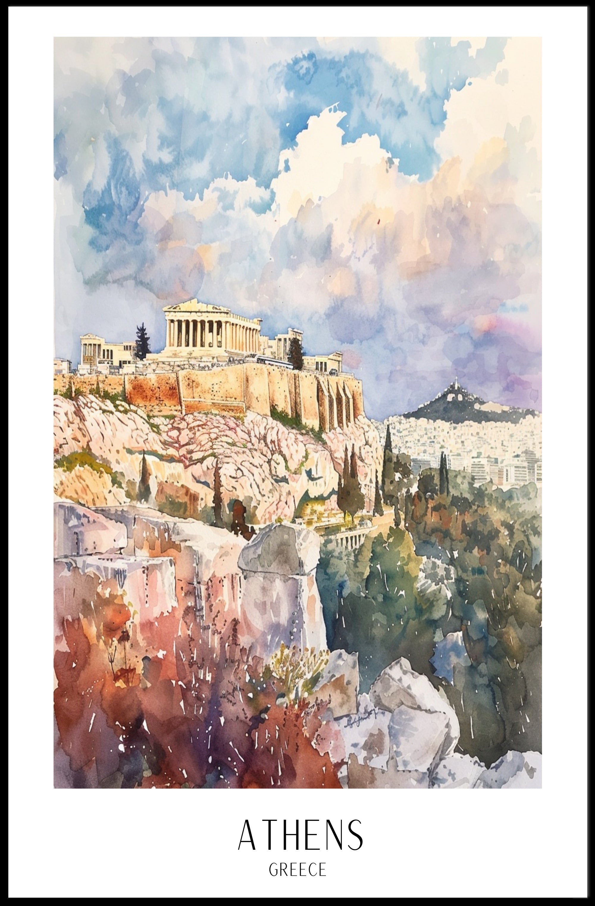 Acropolis at Dusk: A Cultural or Heritage Poster PosterGoat