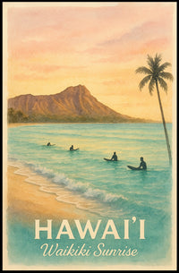 Hawaii Waikiki Sunrise Poster