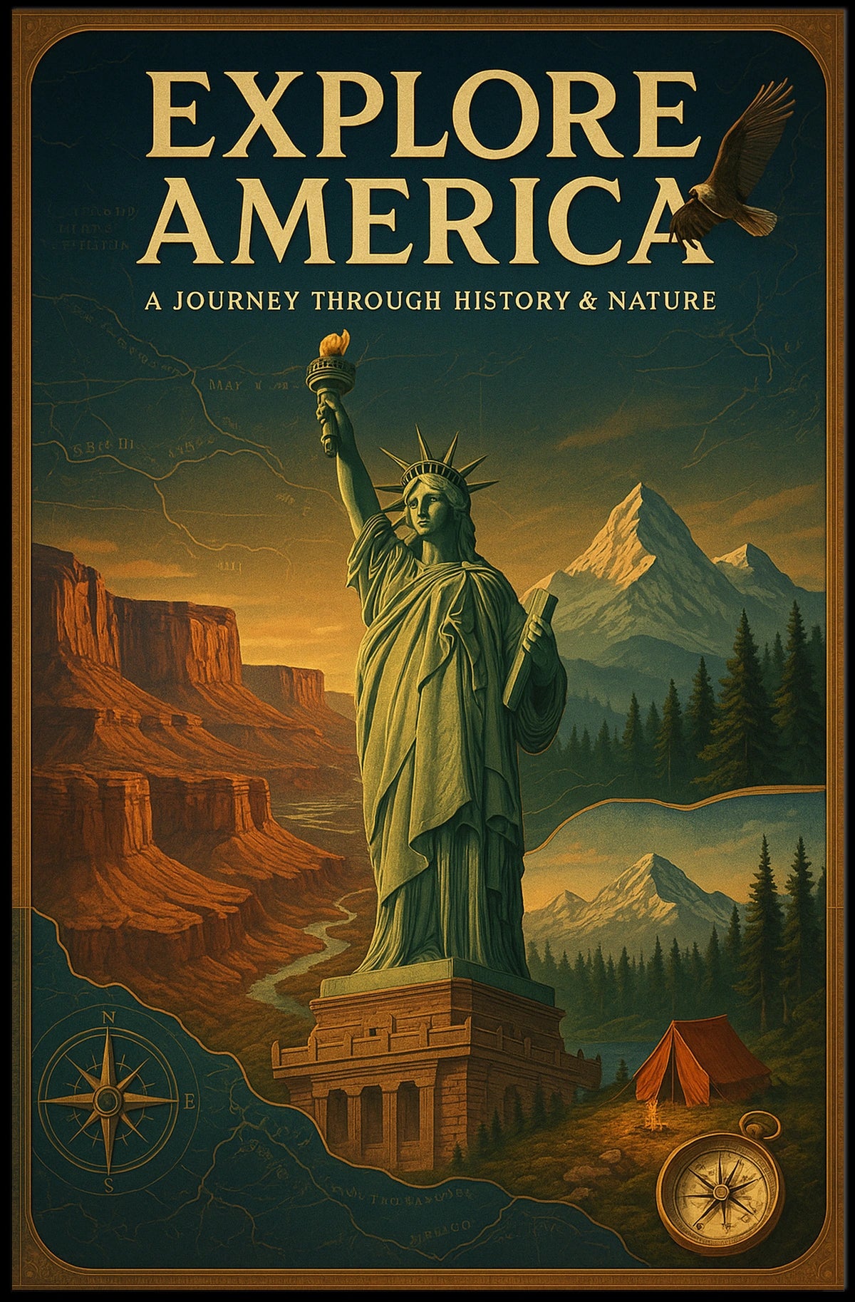Explore America Poster
