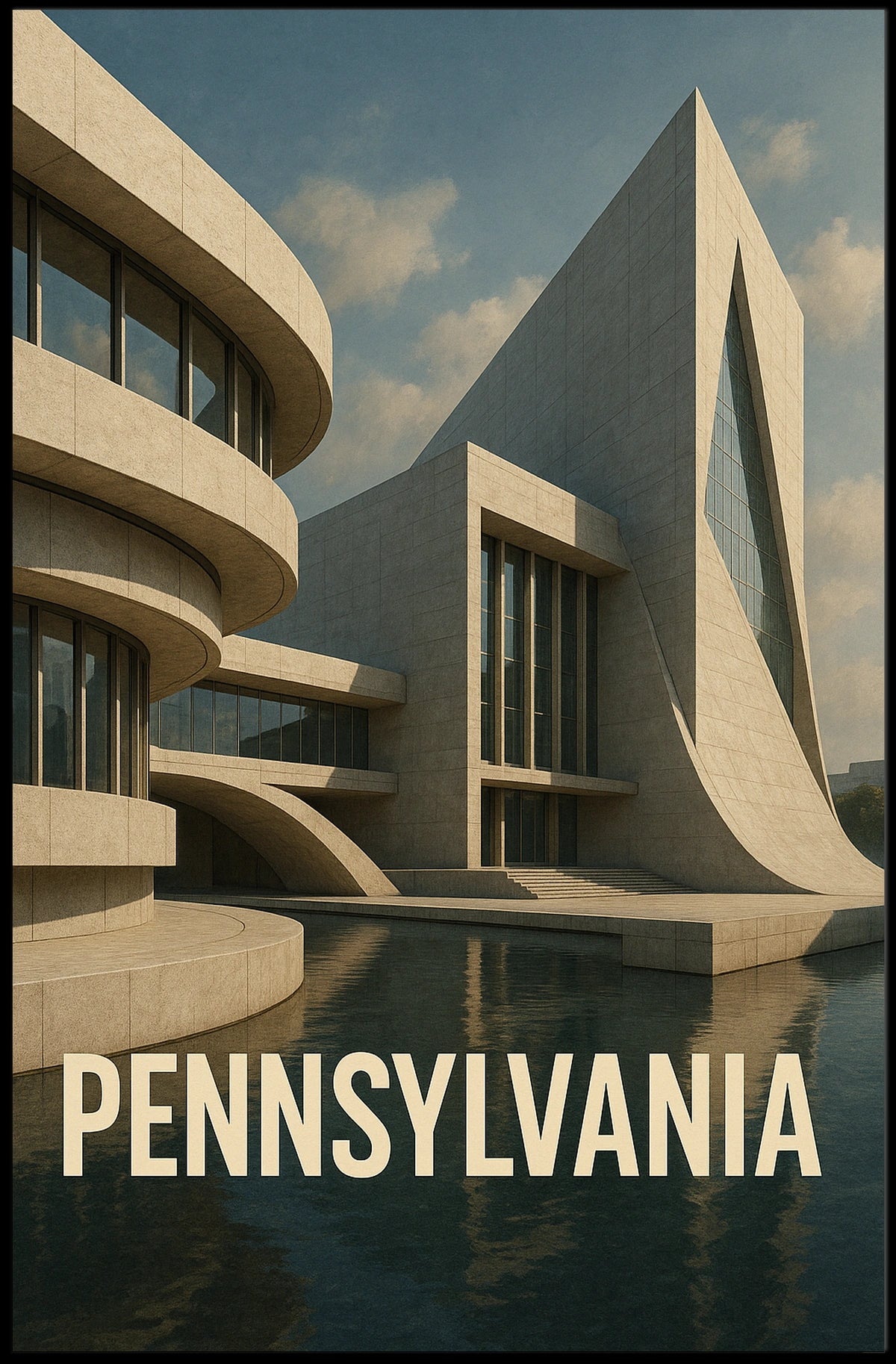 Pennsylvania Architecture Poster