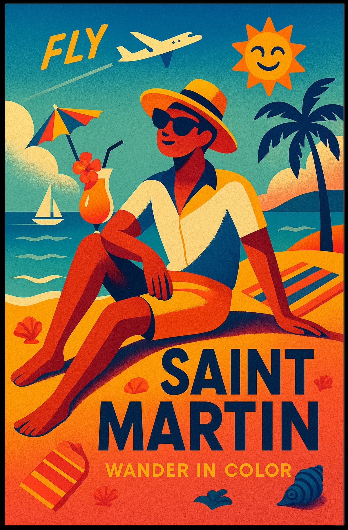 Saint Martin Wander in Color Poster
