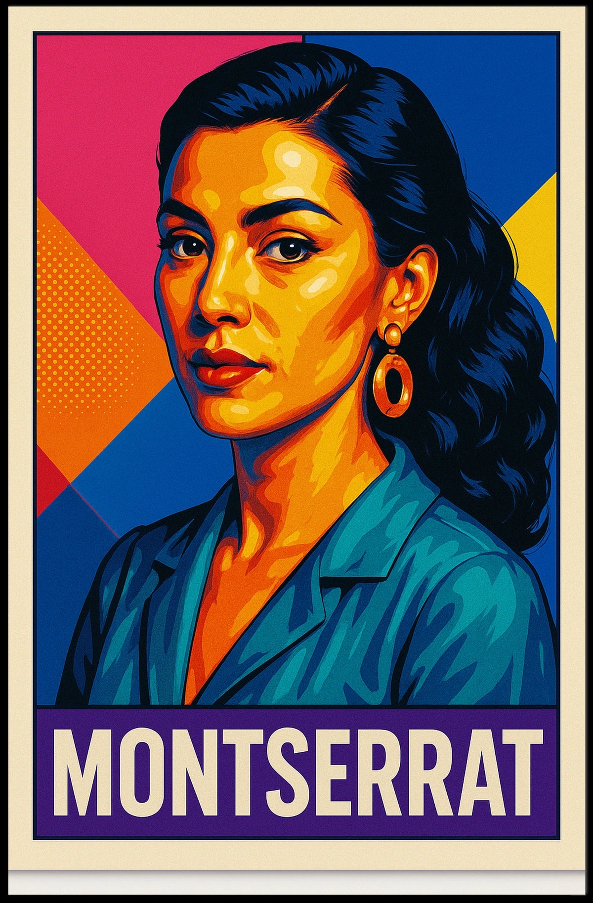 Montserrat Vibrant Portrait Poster