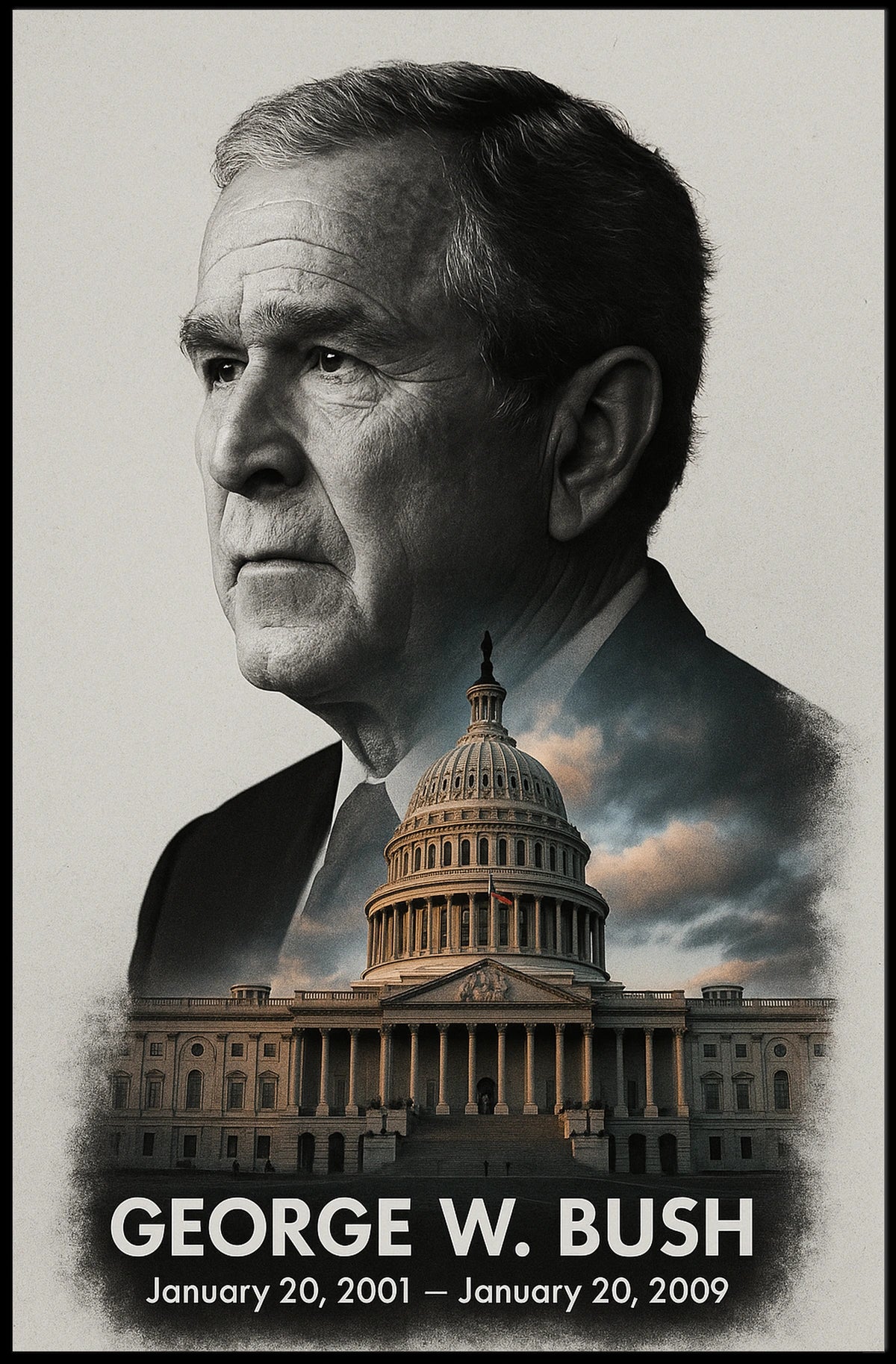 George W. Bush 43rd President of the United States Reflections Poster